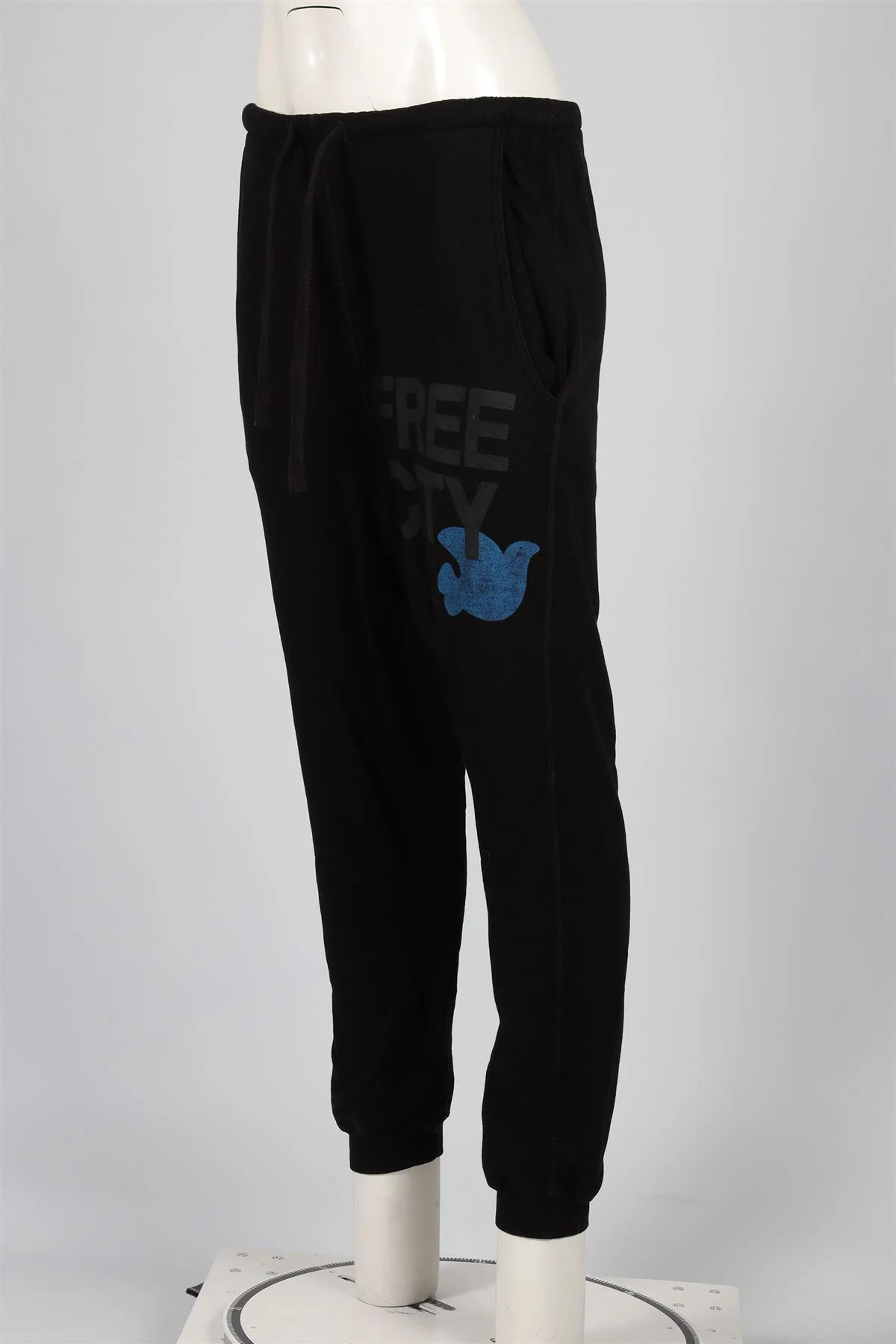 FREE CITY BLACK COTTON TRACK PANTS SMALL - Image 3