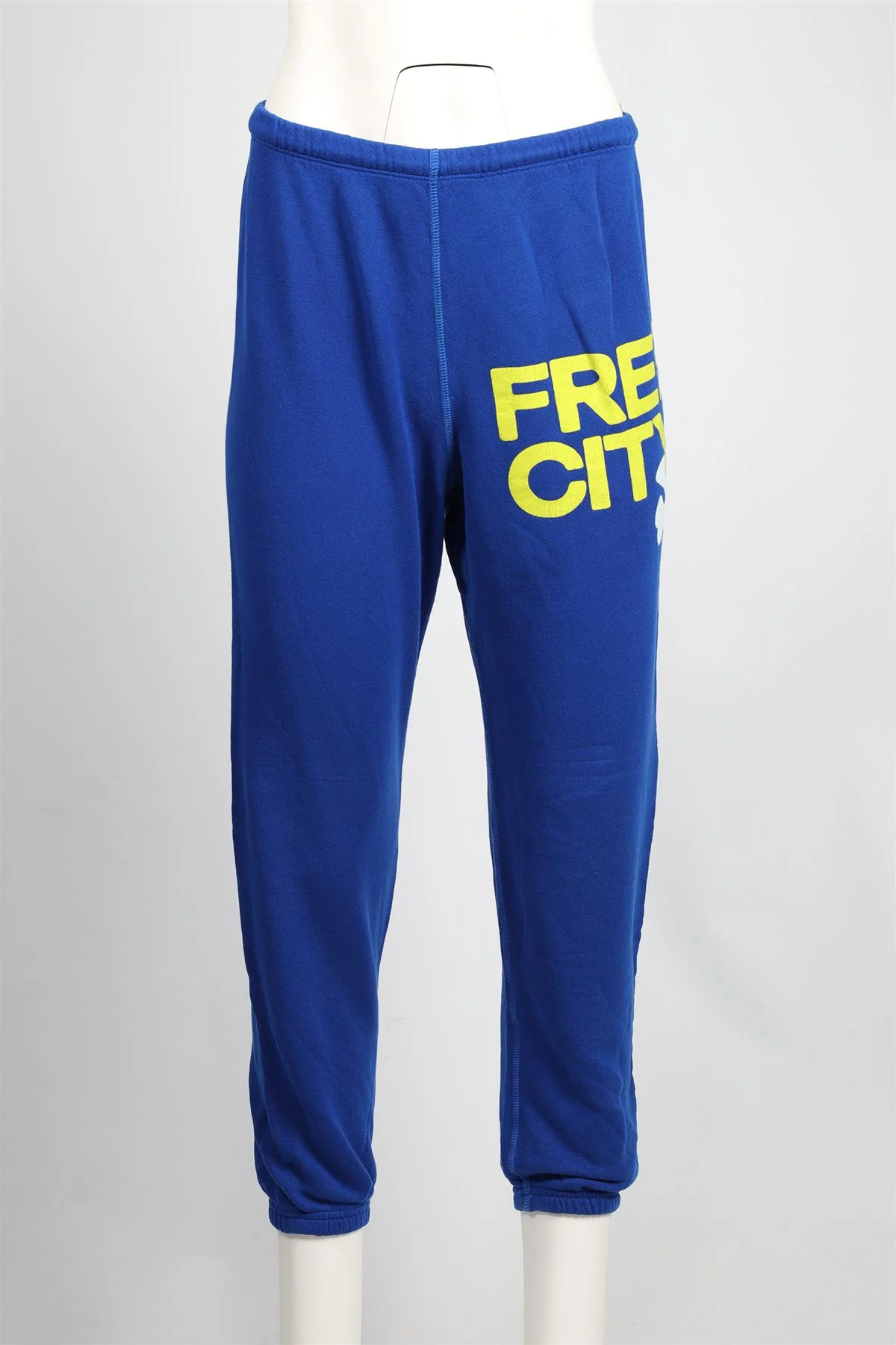 FREE CITY BLUE COTTON TRACK PANTS SMALL - Image 2