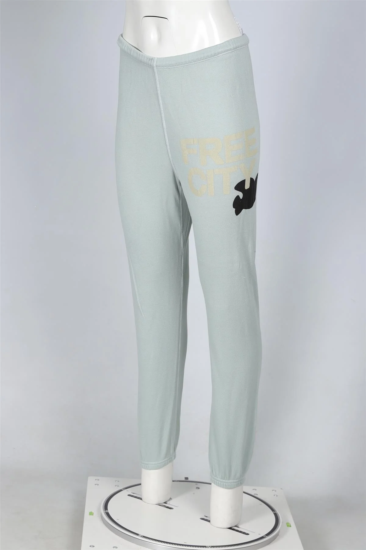 FREE CITY GREEN COTTON TRACK PANTS SMALL - Image 3