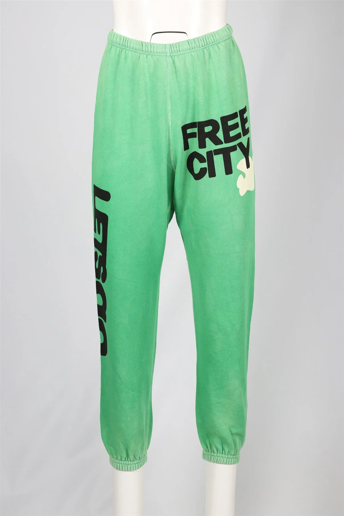 FREE CITY GREEN COTTON TRACK PANTS XSMALL - Image 2