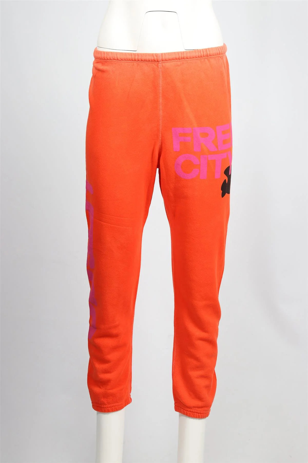 FREE CITY ORANGE COTTON TRACK PANTS XSMALL - Image 2