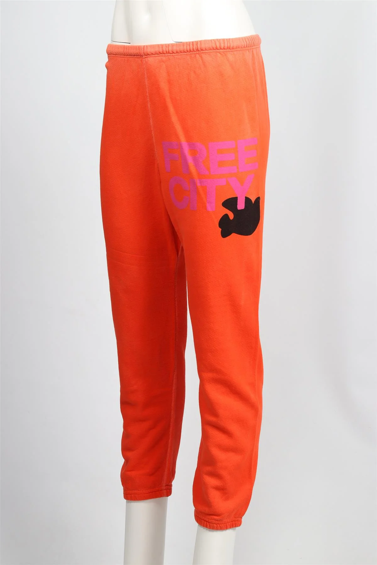 FREE CITY ORANGE COTTON TRACK PANTS XSMALL - Image 3