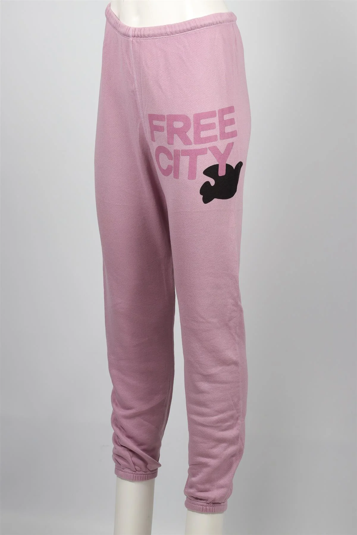 FREE CITY PURPLE COTTON BLEND TRACK PANTS SMALL - Image 3