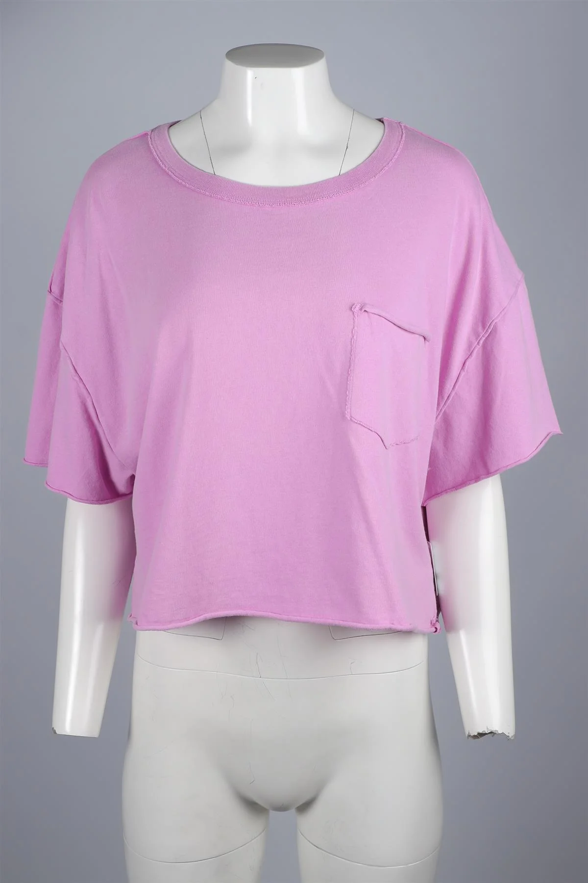 FREE PEOPLE PURPLE COTTON T-SHIRT MEDIUM - Image 2