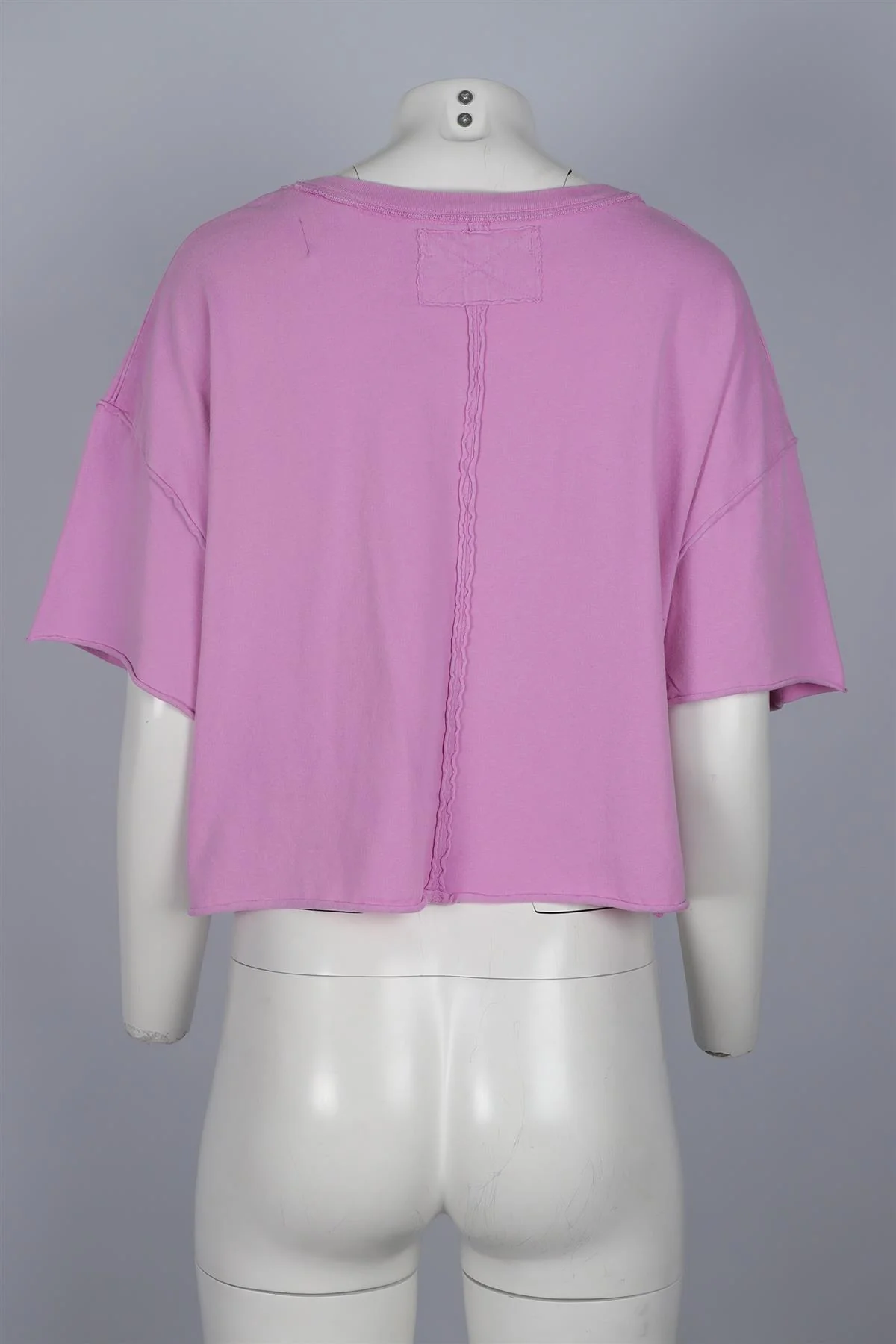 FREE PEOPLE PURPLE COTTON T-SHIRT MEDIUM - Image 4