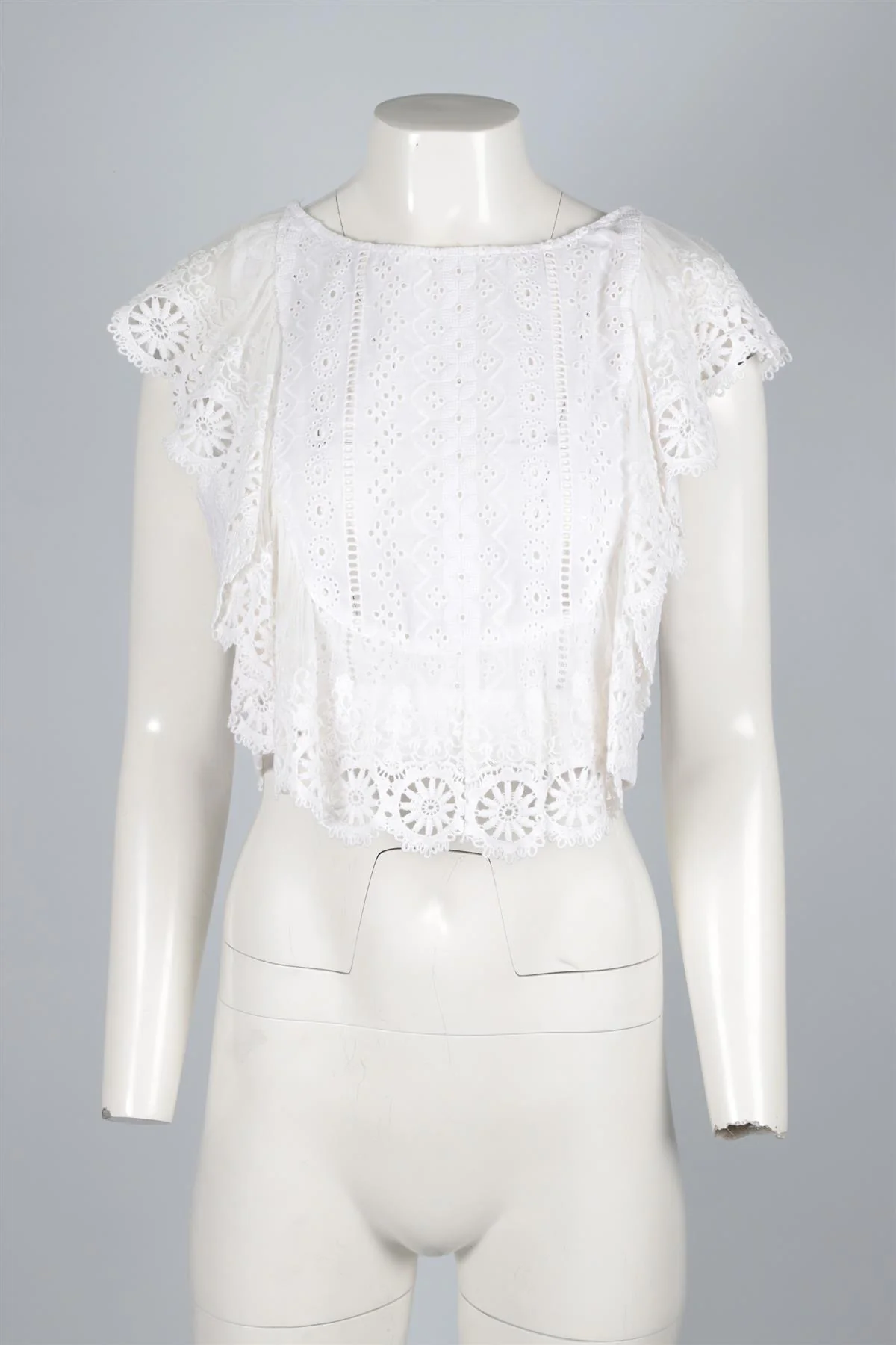 FREE PEOPLE WHITE COTTON TOP MEDIUM - Image 2