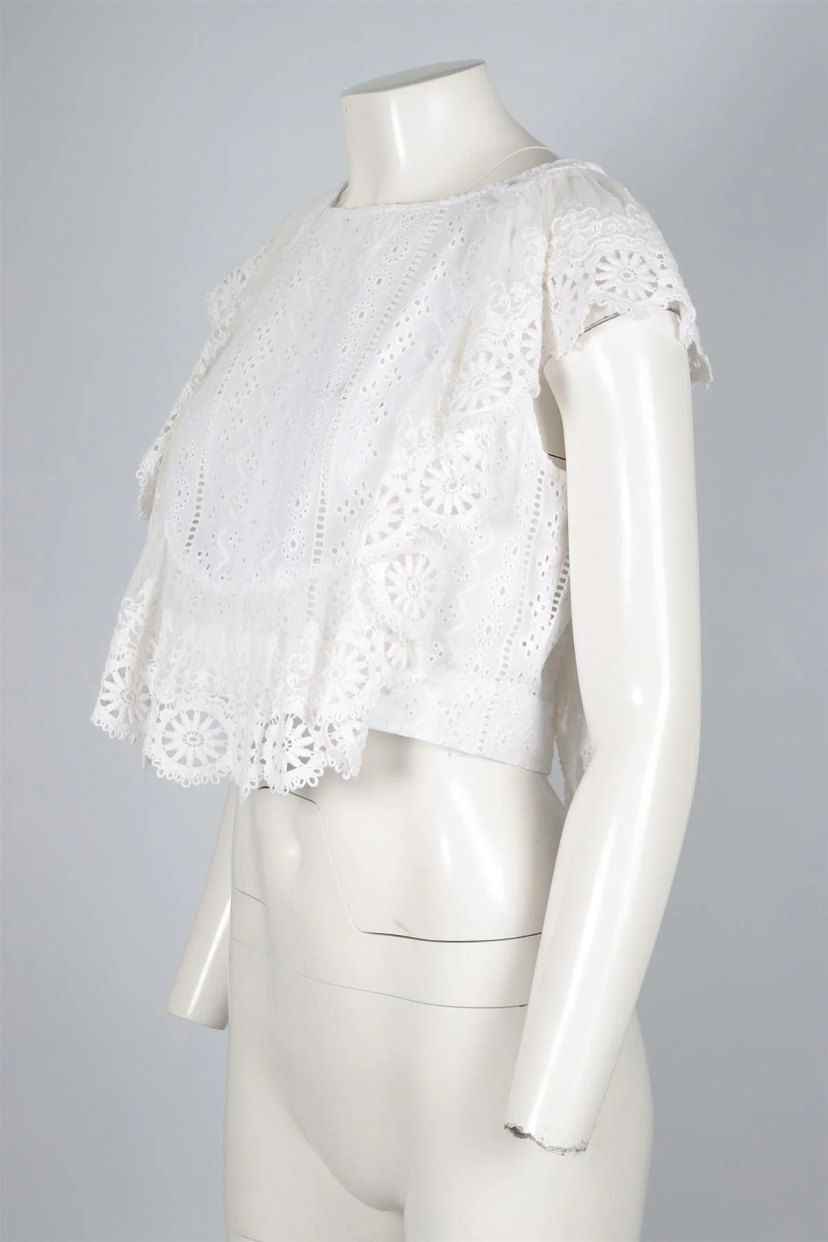 FREE PEOPLE WHITE COTTON TOP MEDIUM - Image 3