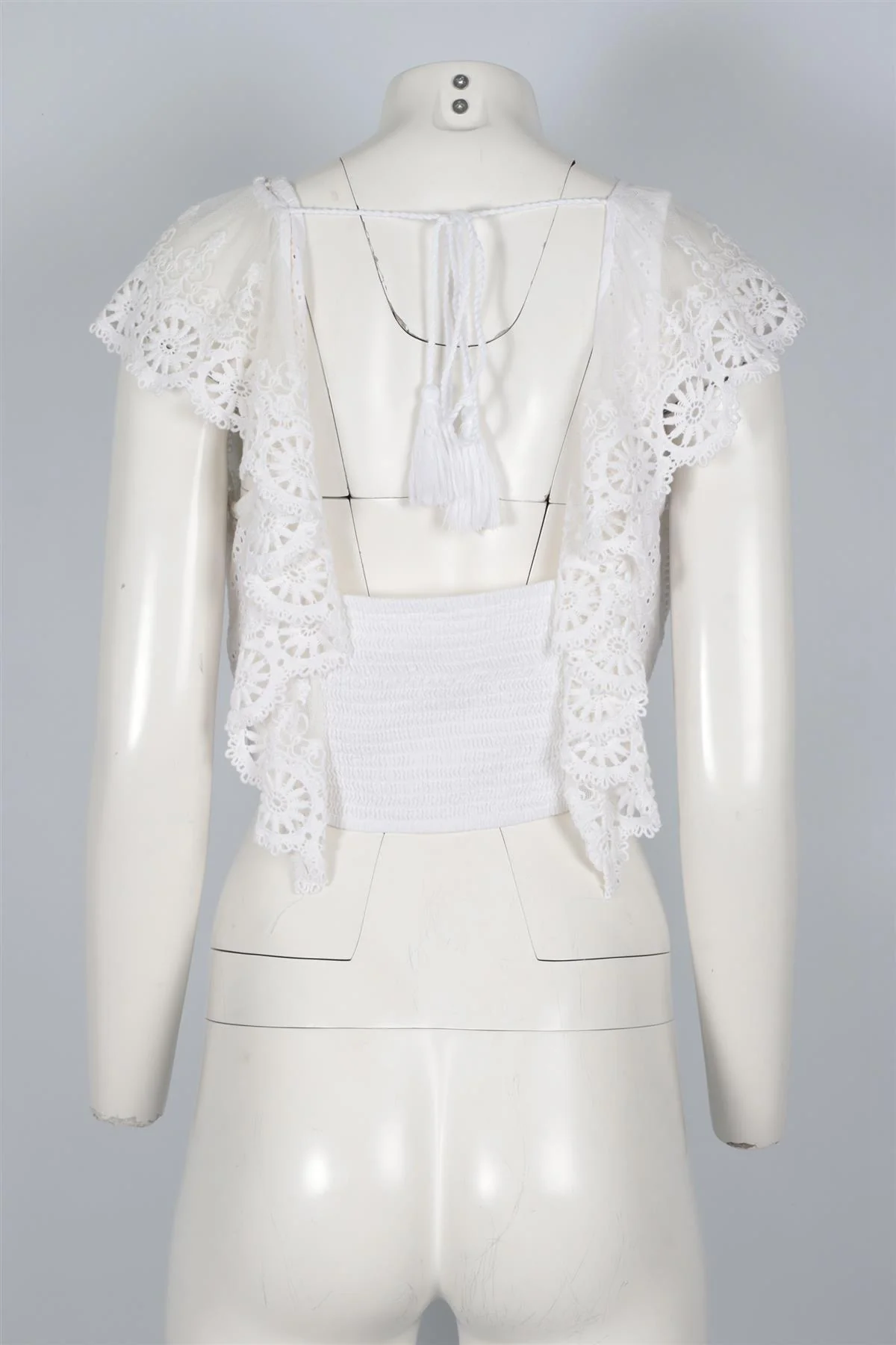 FREE PEOPLE WHITE COTTON TOP MEDIUM - Image 4