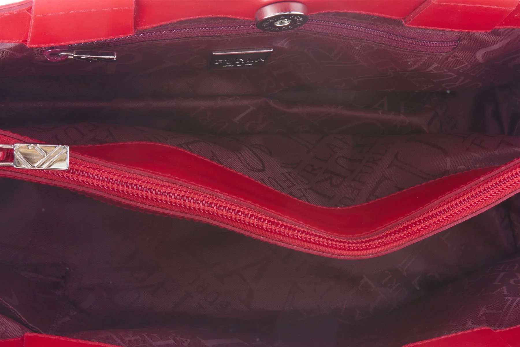 FURLA RED LEATHER TOTE BAG - Image 10