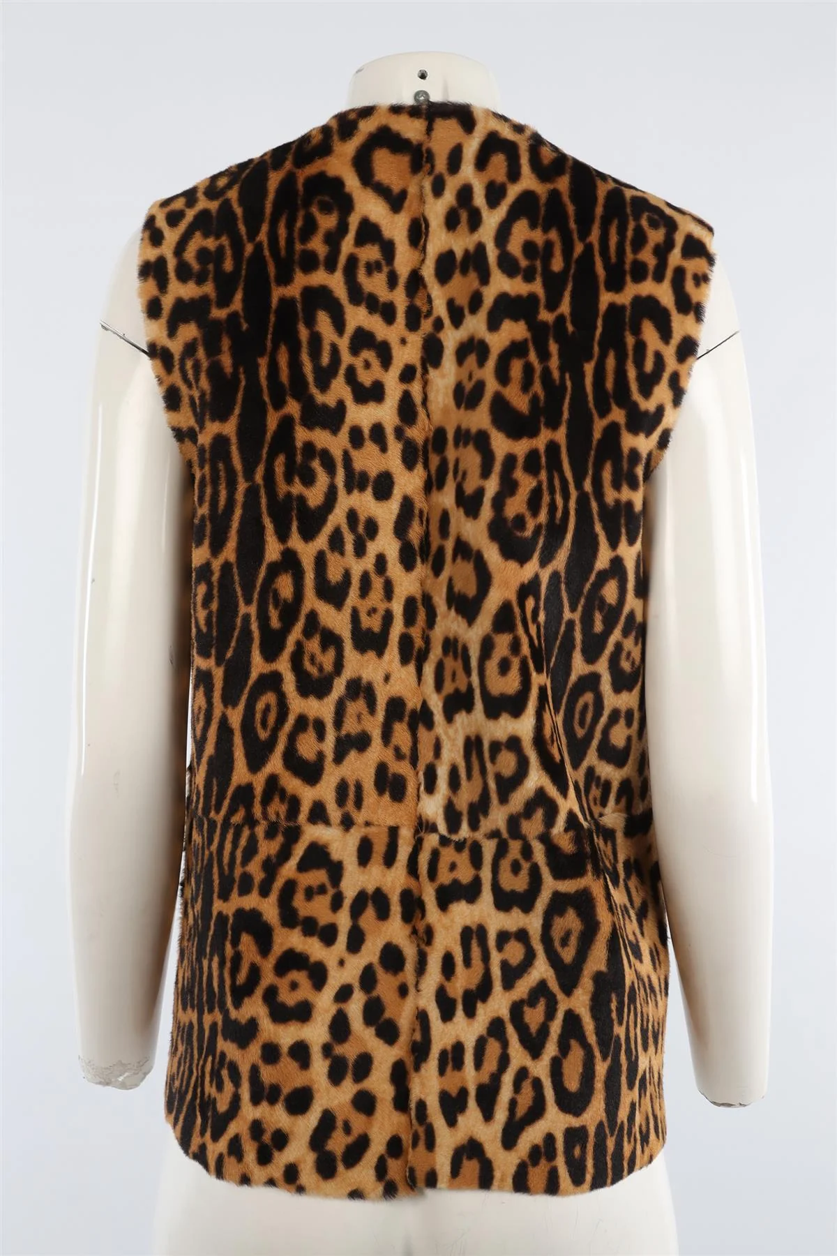 FURLING BY GIANI BROWN FUR GILET MEDIUM - Image 4