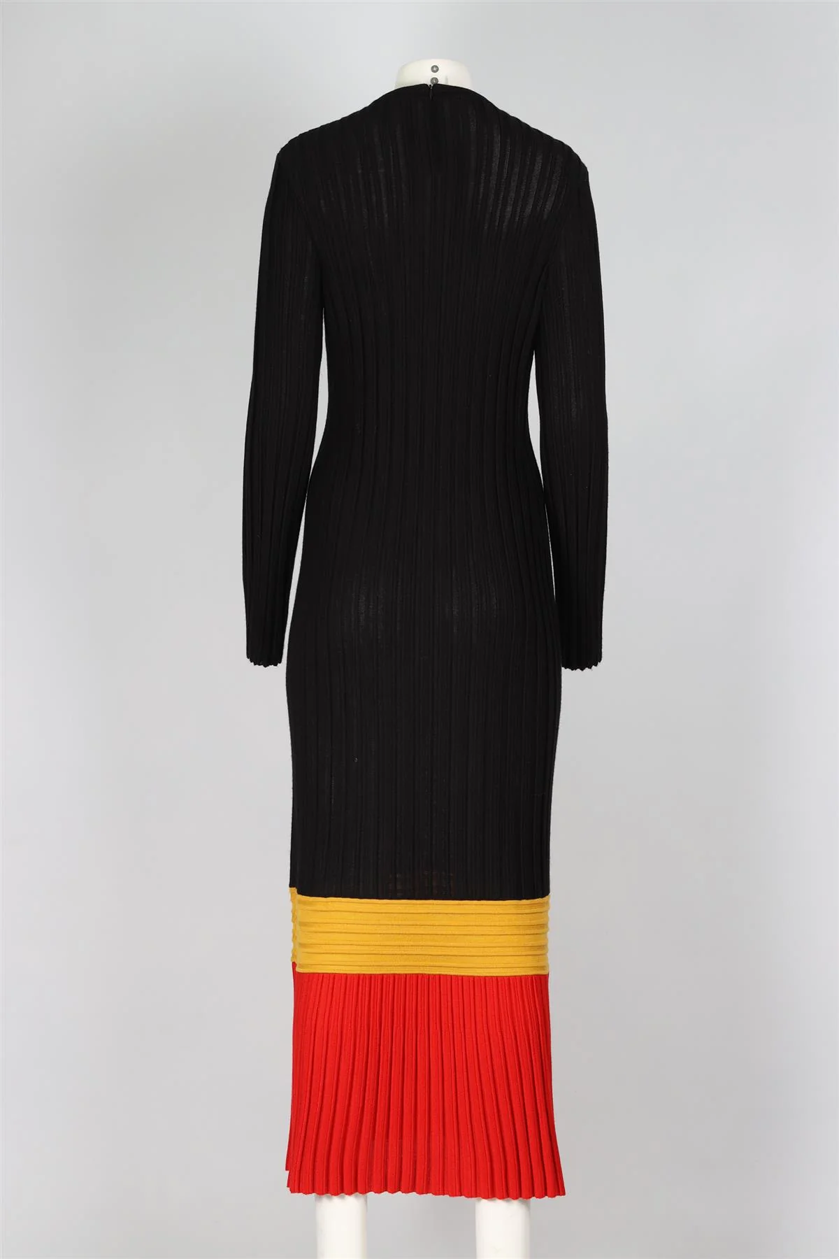 GABRIELA HEARST BLACK CASHMERE AND SILK BLEND MIDI DRESS LARGE - Image 4