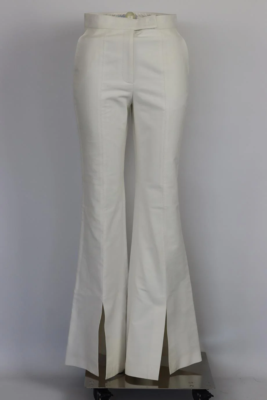 GABRIELA HEARST COTTON BLEND FLARED PANTS IT 38 UK 6 - Image 2