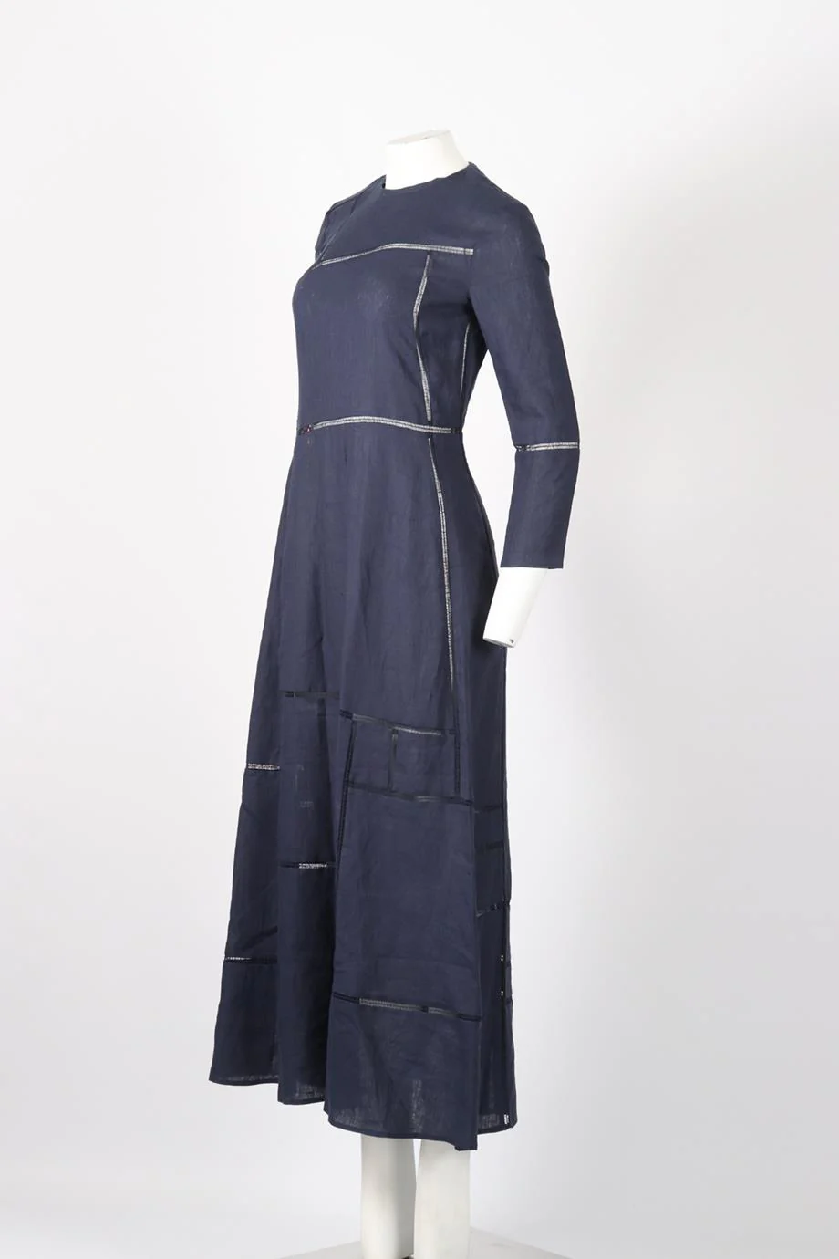 GABRIELA HEARST LINEN MAXI DRESS IT 40 UK 8 - Image 3