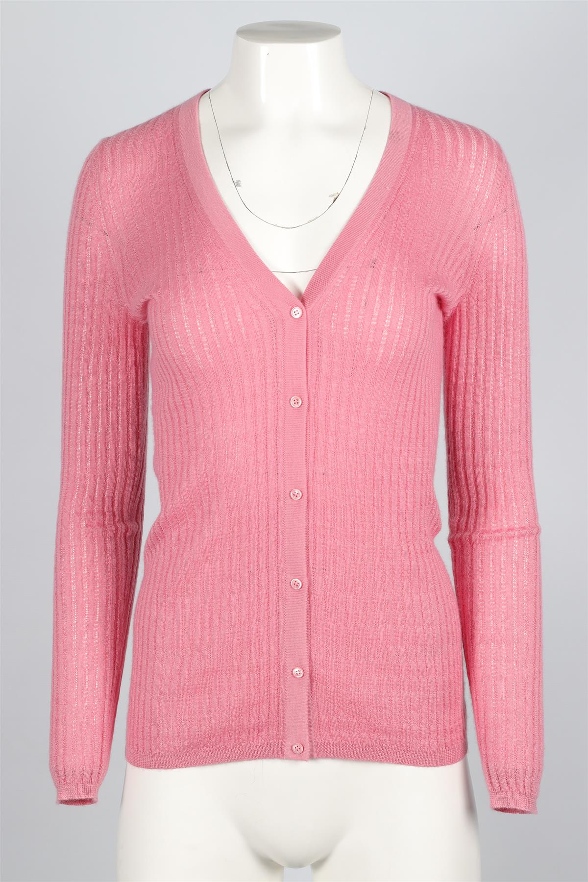 GABRIELA HEARST PINK CASHMERE CARDIGAN SMALL - Image 2