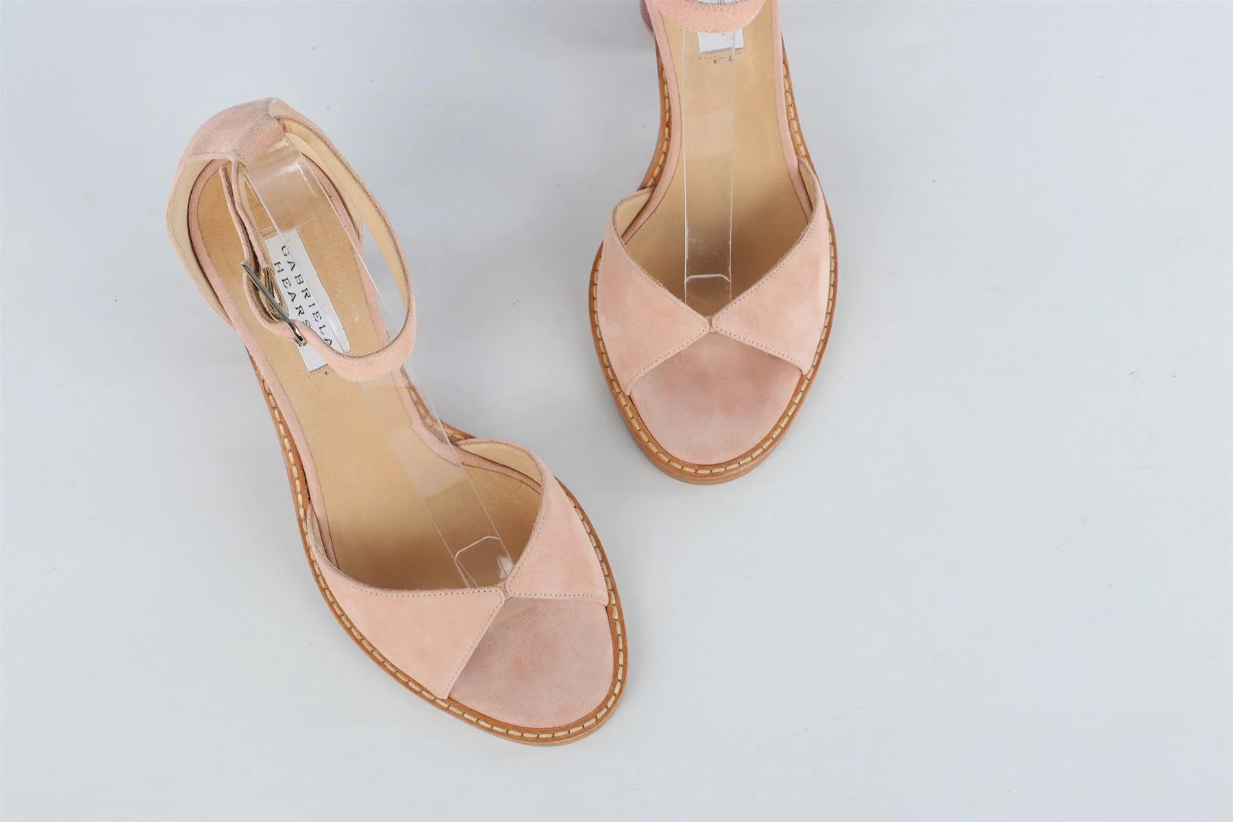 GABRIELA HEARST PINK SUEDE SANDALS EU 38 UK 5 US 8 - Image 4