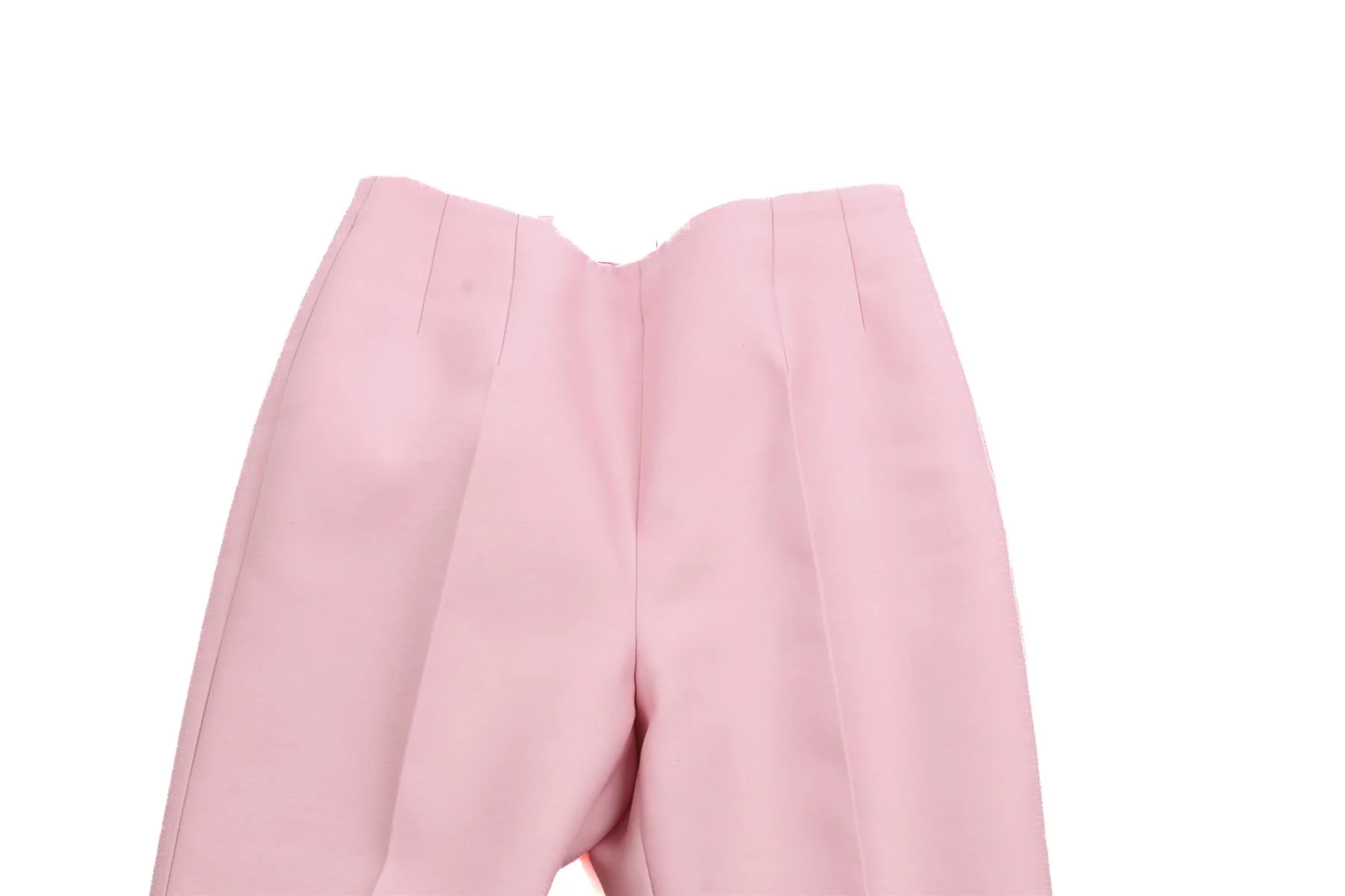 GABRIELA HEARST PINK WOOL TAPERED PANTS IT 38 UK 6 - Image 3