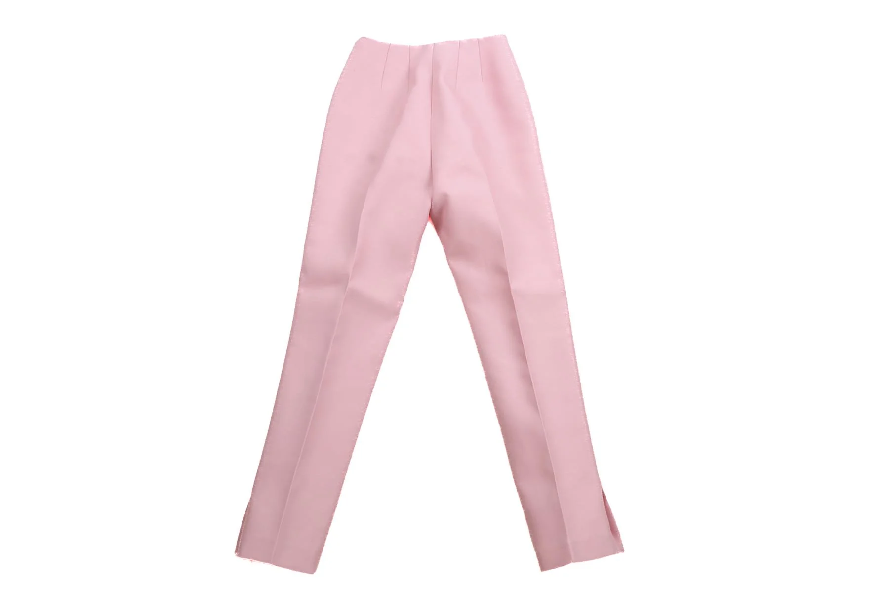 GABRIELA HEARST PINK WOOL TAPERED PANTS IT 38 UK 6 - Image 4