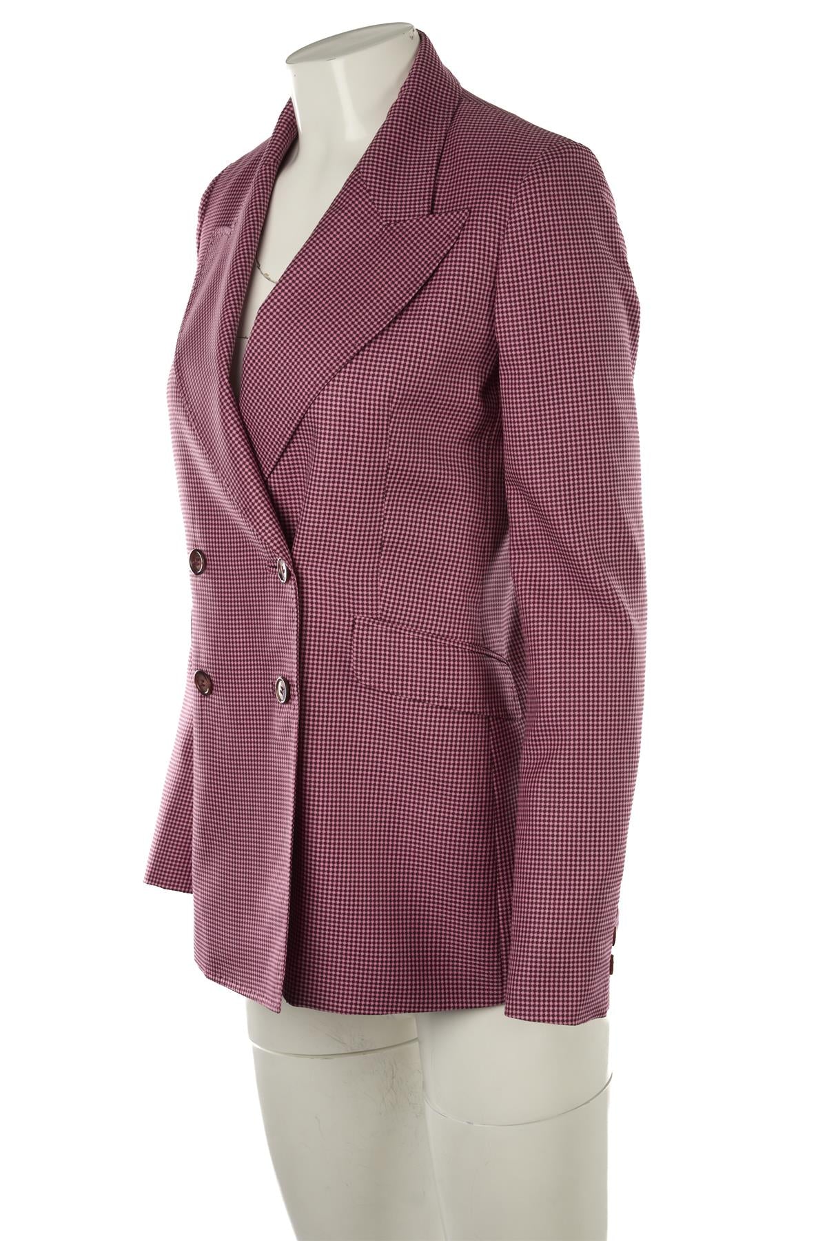 GABRIELA HEARST PURPLE WOOL BLAZER US 0 UK 4 - Image 3