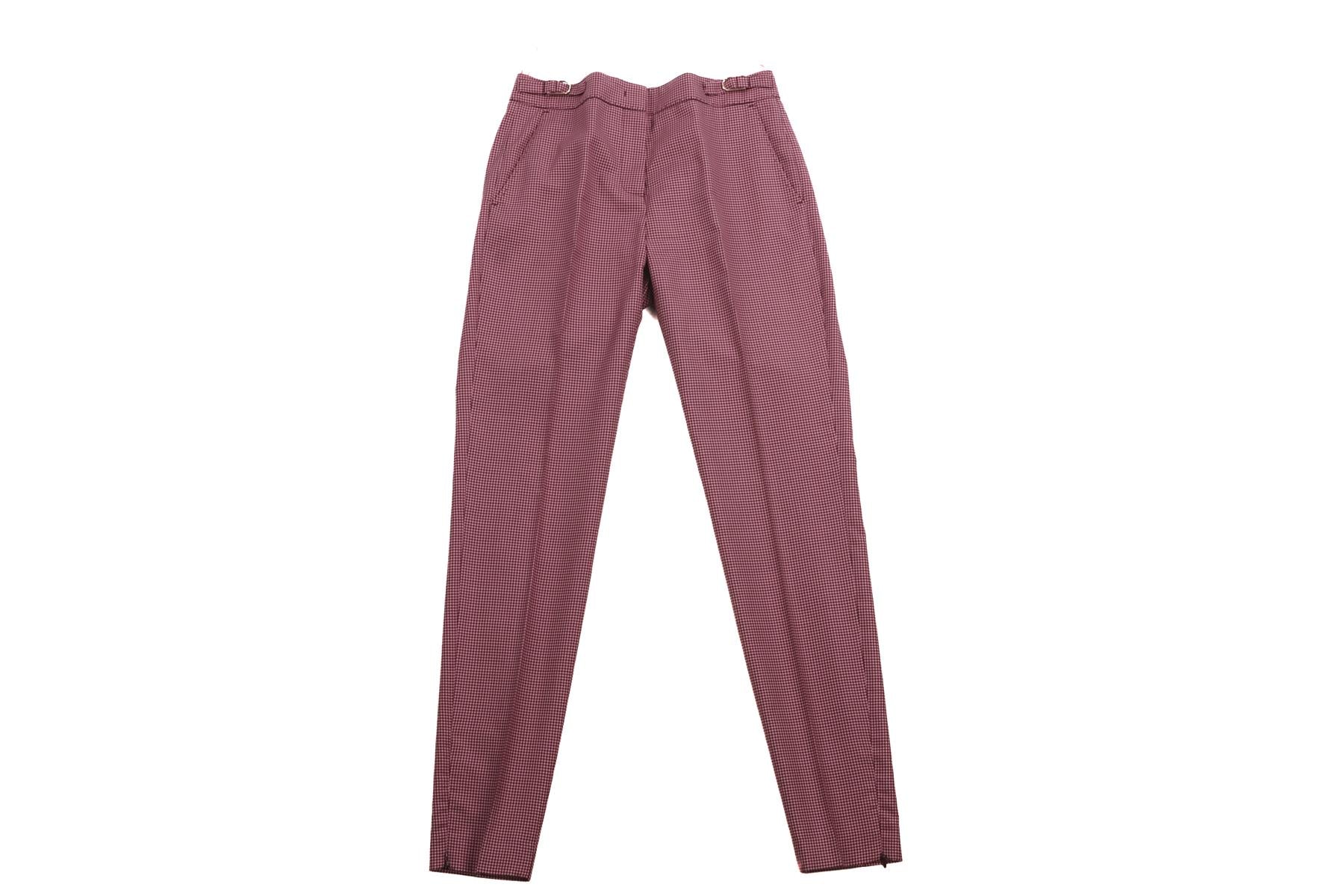 GABRIELA HEARST PURPLE WOOL TAPERED PANTS IT 38 UK 6 - Image 2