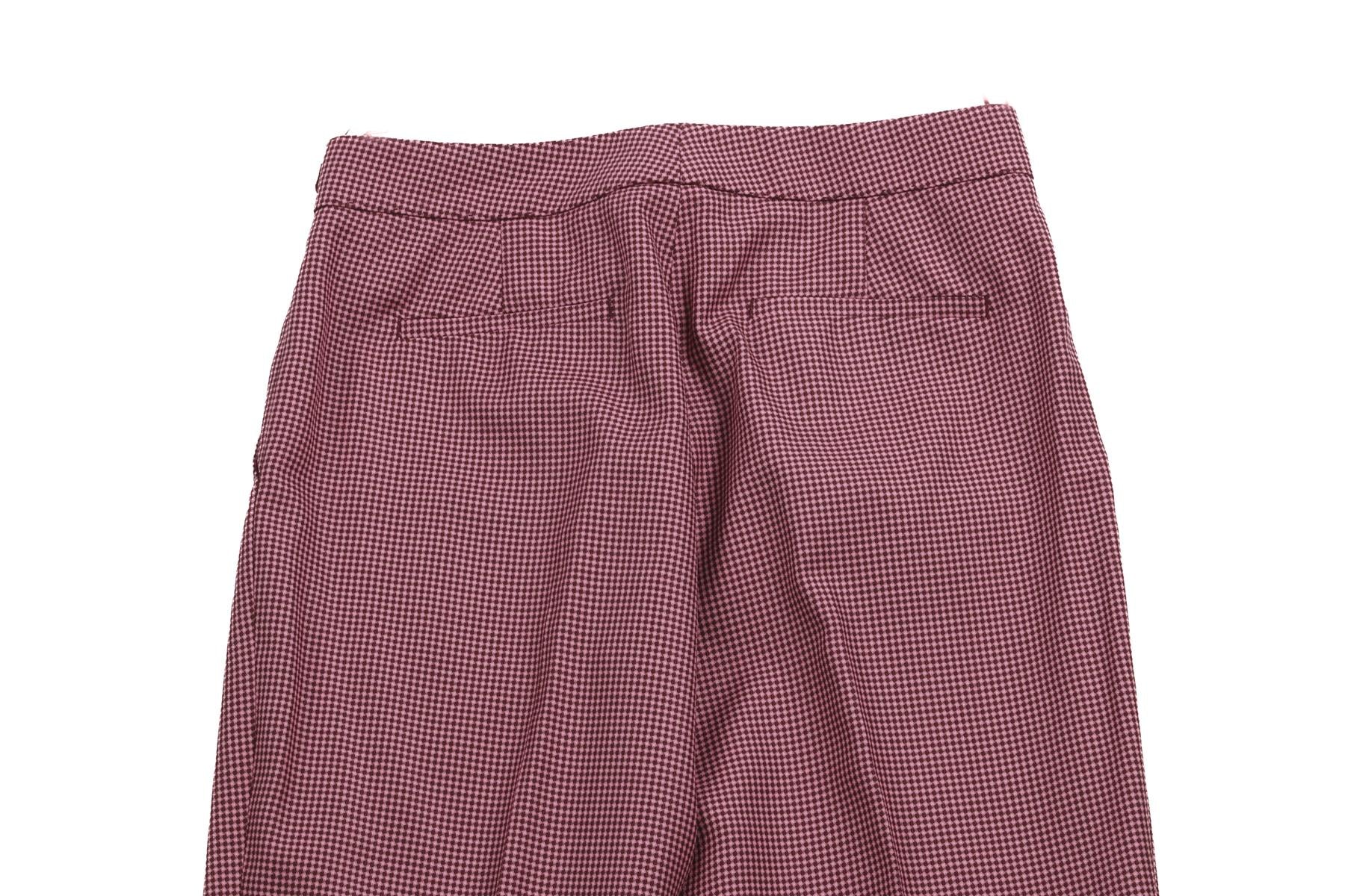 GABRIELA HEARST PURPLE WOOL TAPERED PANTS IT 38 UK 6 - Image 5