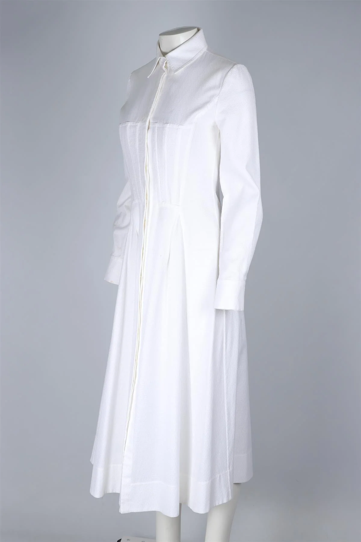 GABRIELA HEARST WHITE COTTON MAXI DRESS IT 42 UK 10 - Image 3