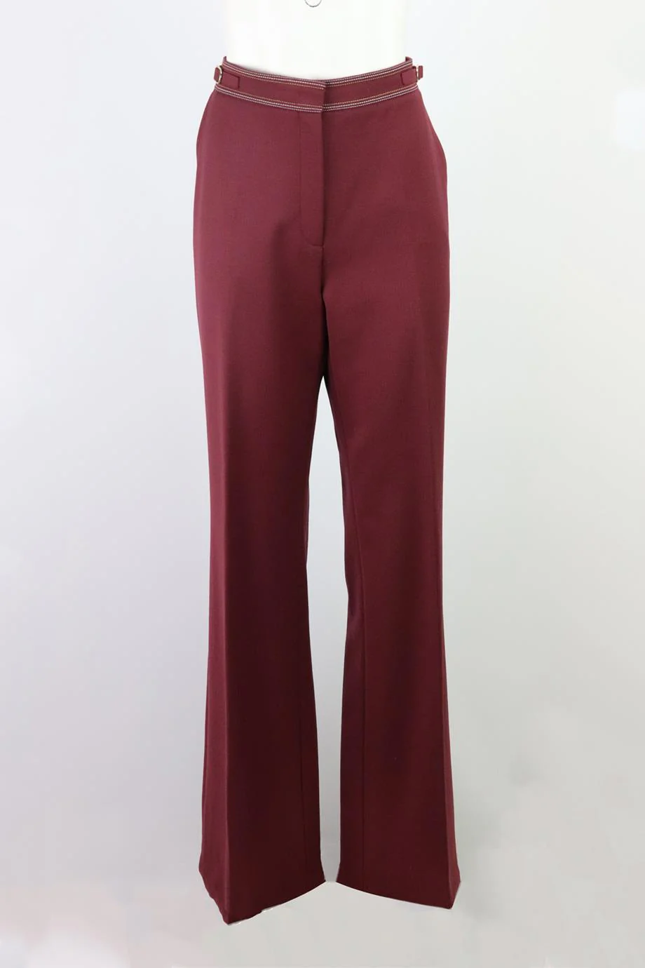 GABRIELA HEARST WOOL BLEND WIDE LEG PANTS IT 44 UK 12 - Image 2
