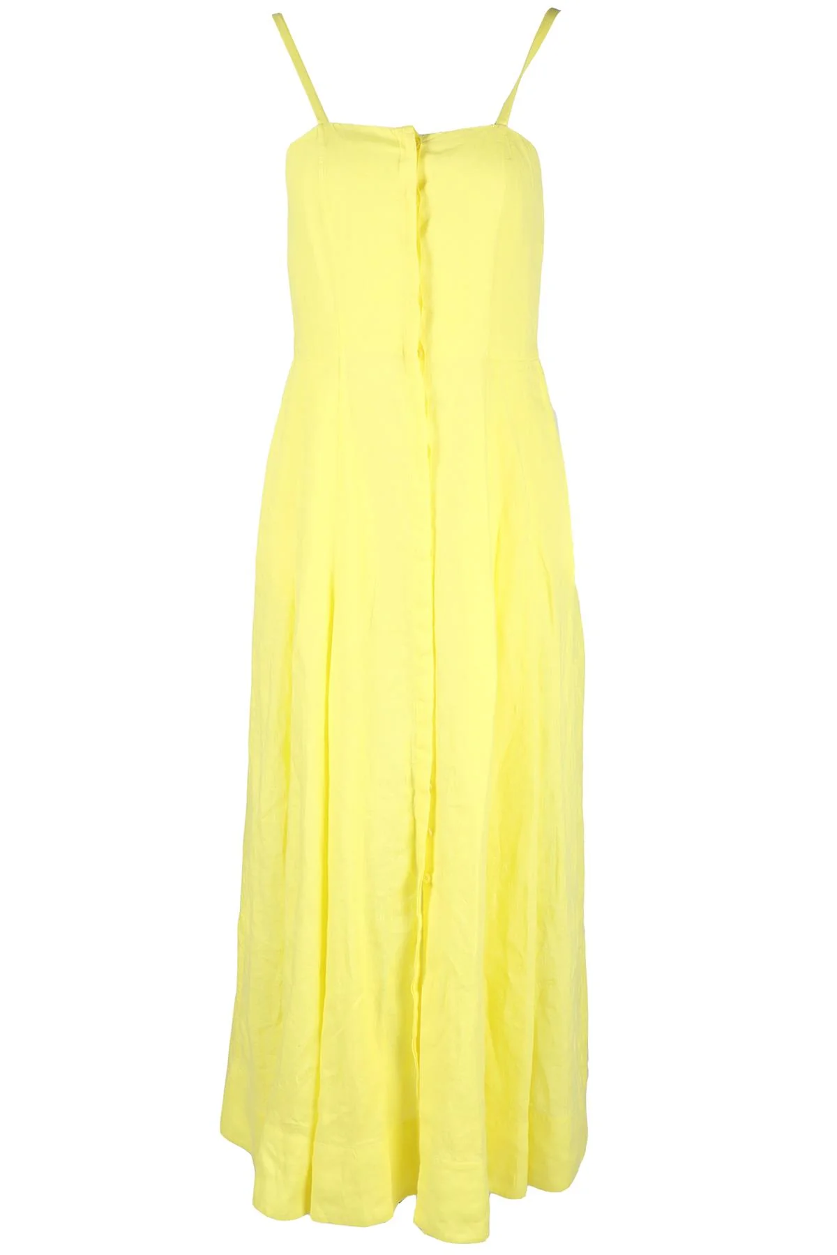 GABRIELA HEARST YELLOW LINEN MAXI DRESS IT 40 UK 8 - Image 5
