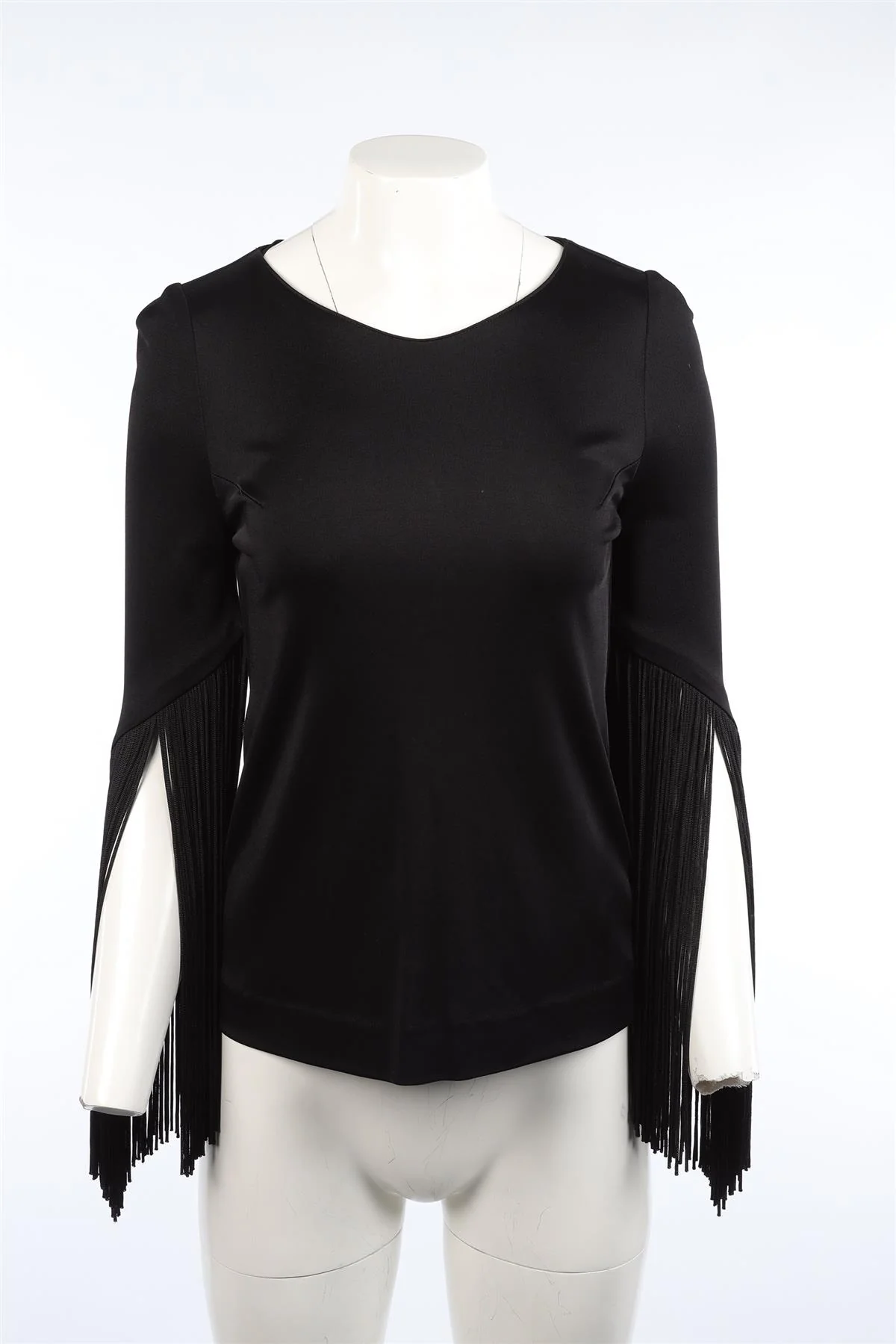 GALVAN LONDON BLACK JERSEY TOP FR 36 UK 8 - Image 2