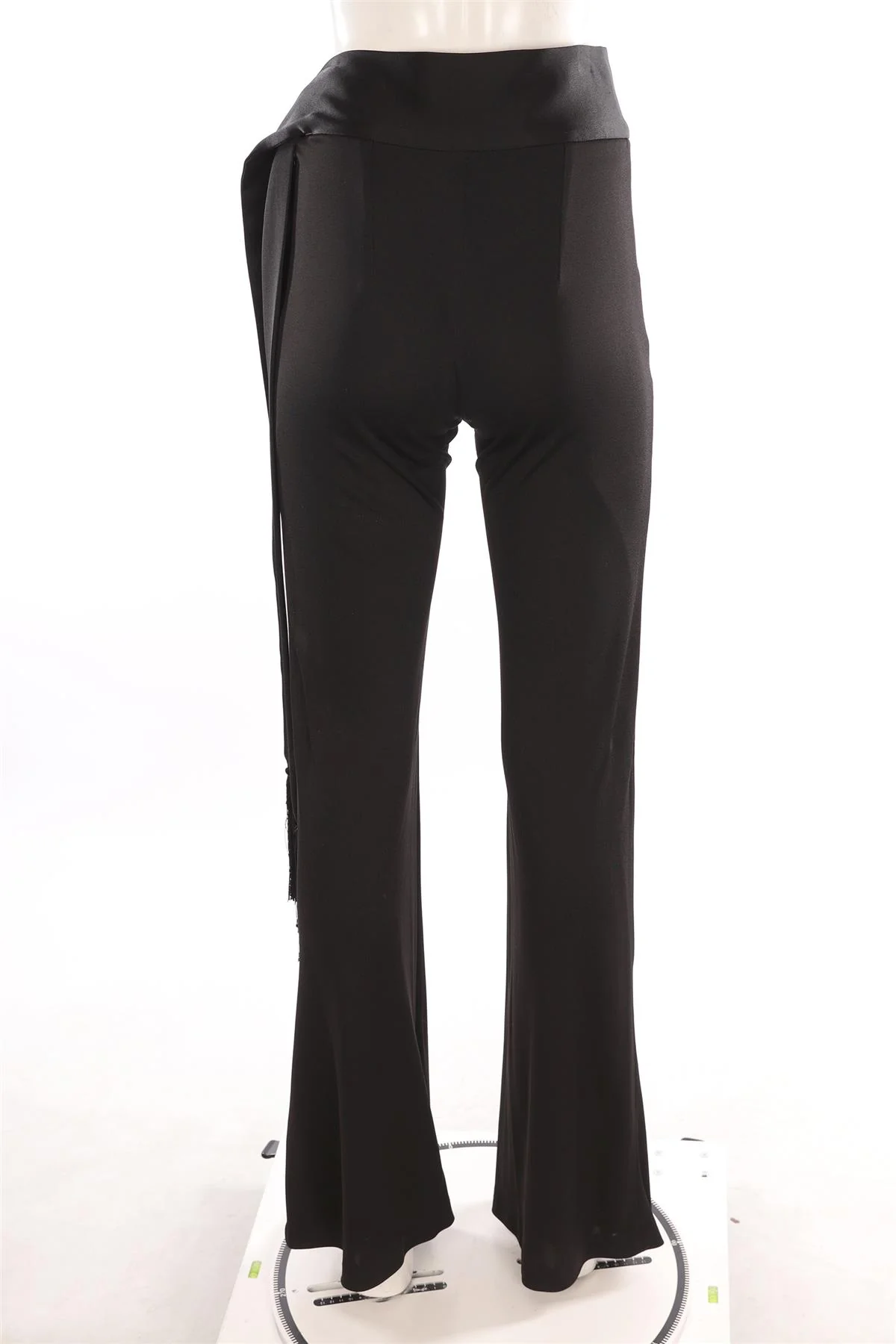 GALVAN LONDON BLACK SATIN FLARED PANTS FR 36 UK 8 - Image 4