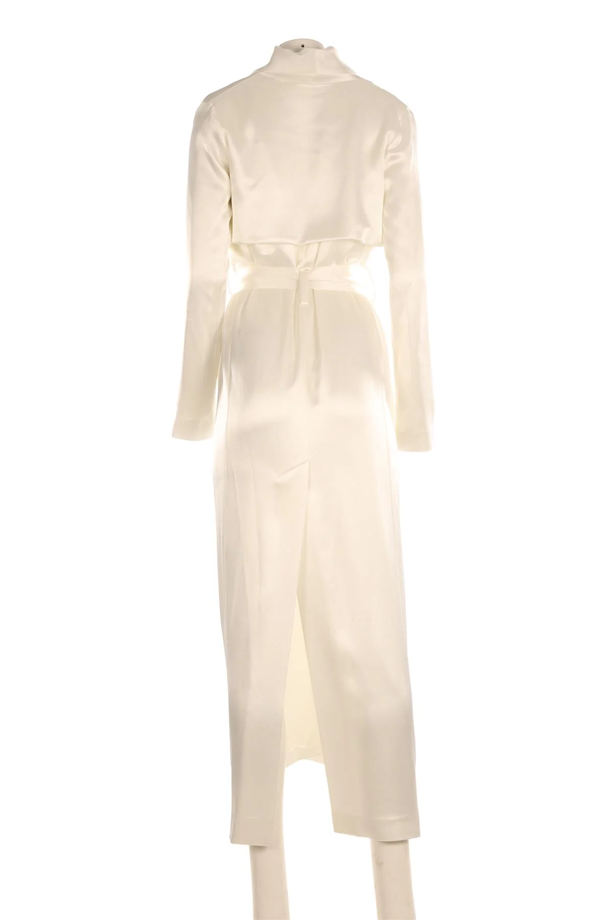GALVAN LONDON IVORY SATIN COAT SMALL - Image 4