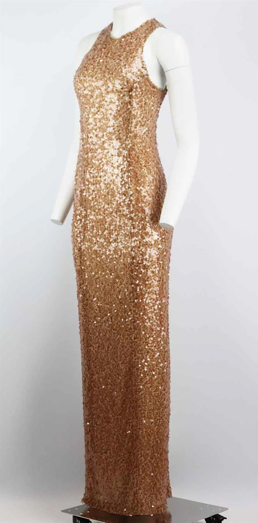 GALVAN LONDON SEQUINED JERSEY GOWN UK 12 - Image 3