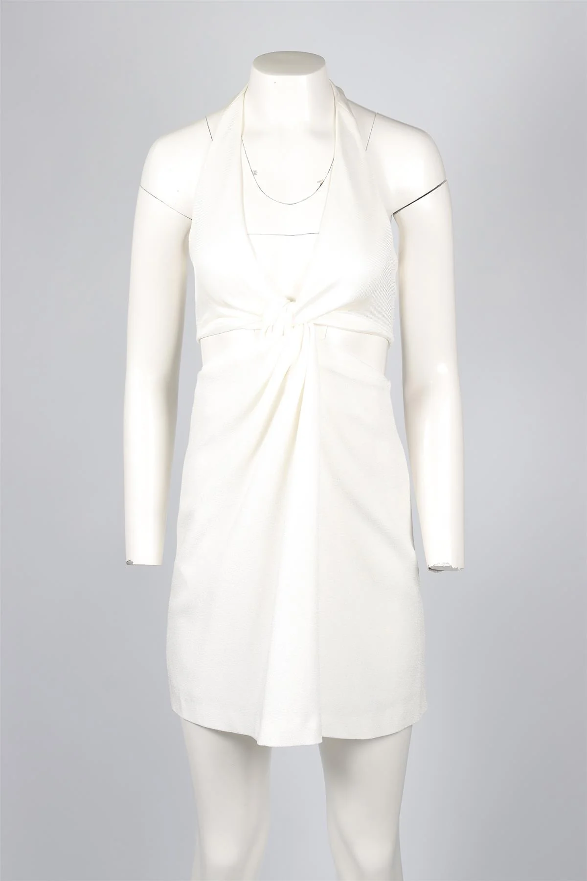 GALVAN LONDON WHITE CREPE MINI DRESS UK 8 - Image 2