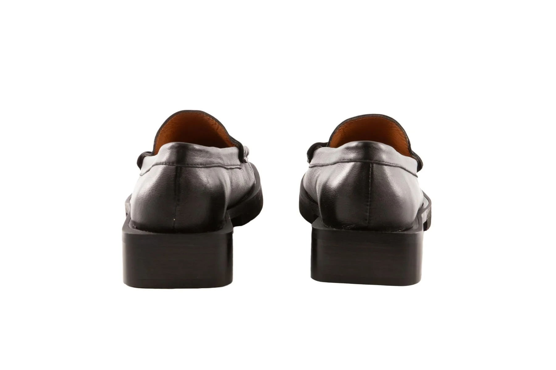 GANNI BLACK LEATHER LOAFERS EU 38 - Image 5