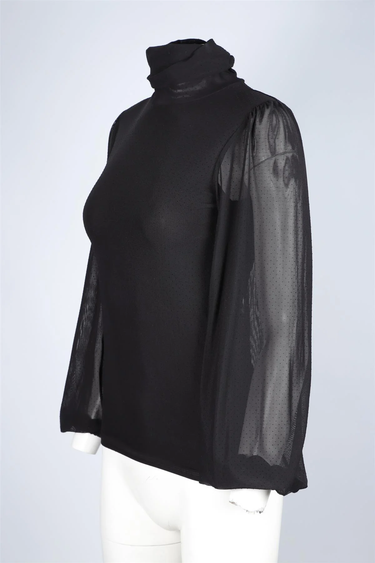 GANNI BLACK MESH TOP UK 6 - Image 3