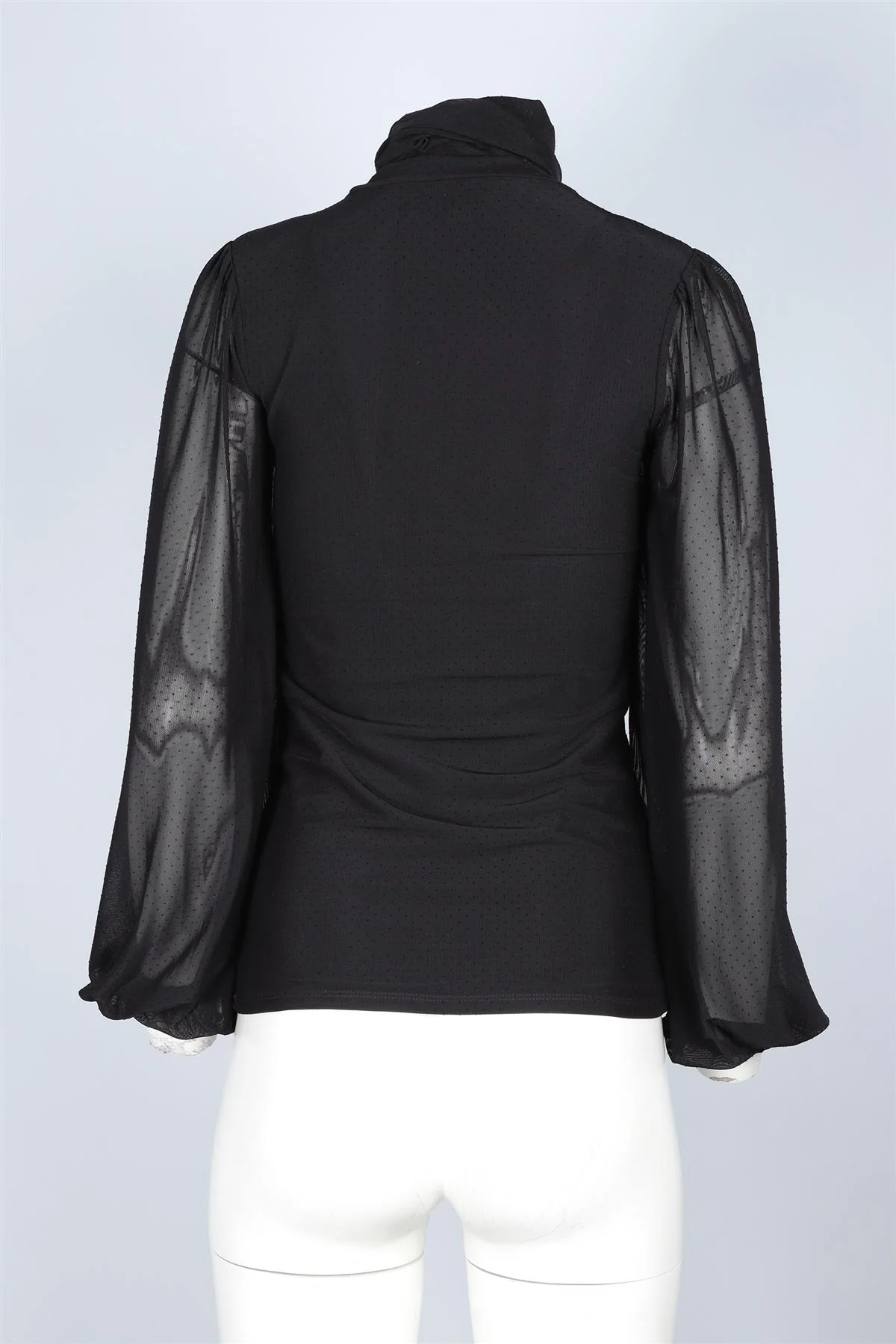 GANNI BLACK MESH TOP UK 6 - Image 4