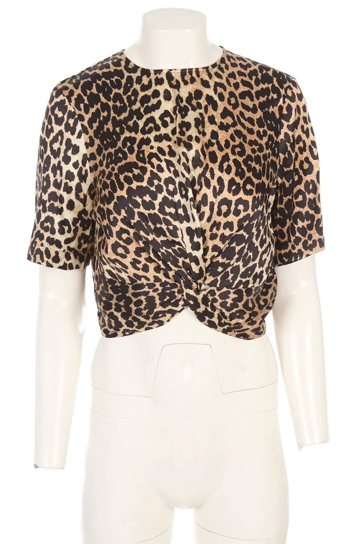 GANNI BROWN SILK TOP DE 40 UK 12 - Image 2