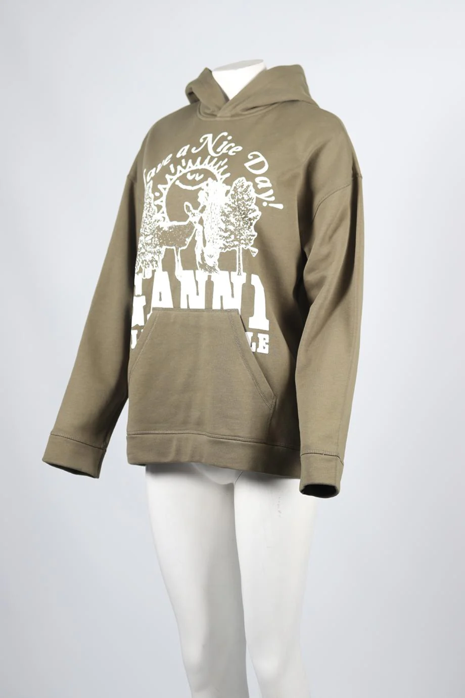 GANNI COTTON HOODIE SMALL-MEDIUM - Image 3
