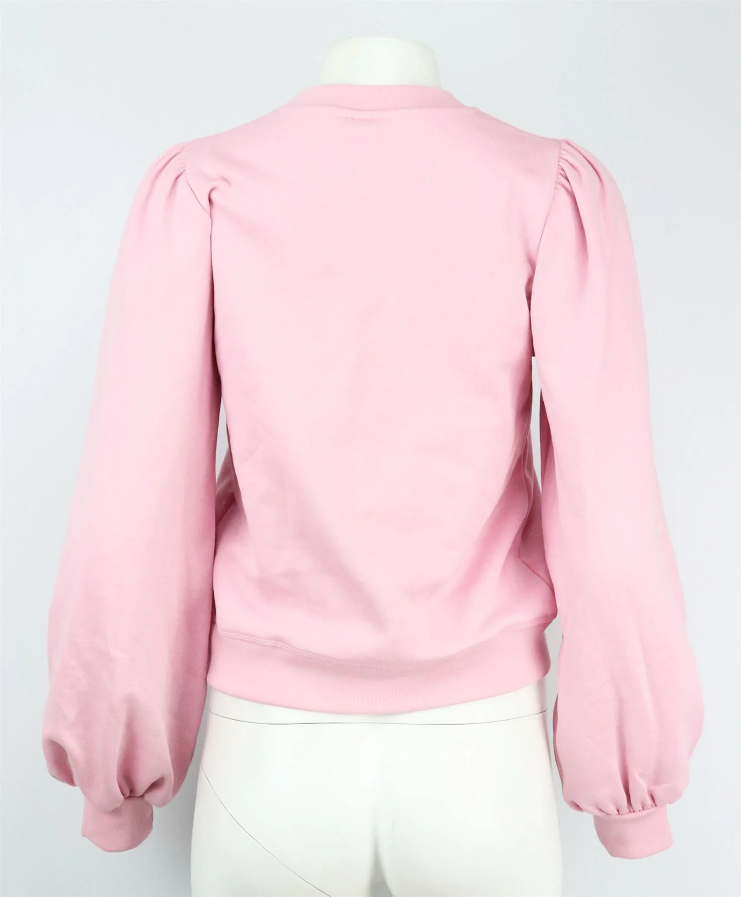 GANNI EMBROIDERED COTTON BLEND JERSEY SWEATSHIRT SMALL - Image 4