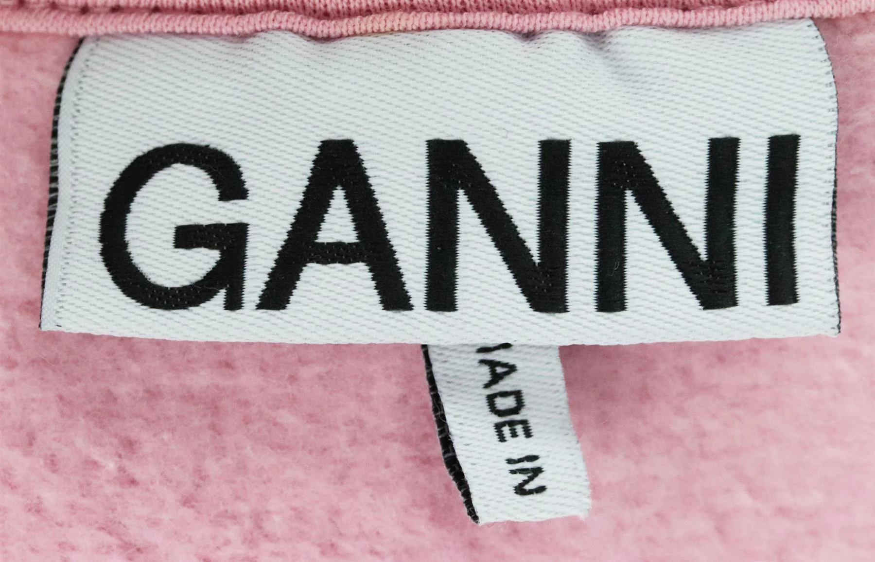 GANNI EMBROIDERED COTTON BLEND JERSEY SWEATSHIRT SMALL - Image 5