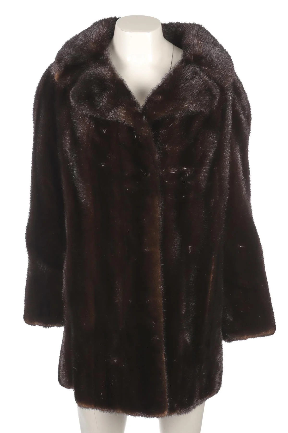 GARFINCKEL'S BROWN VINTAGE MINK FUR COAT UK 10 - Image 2