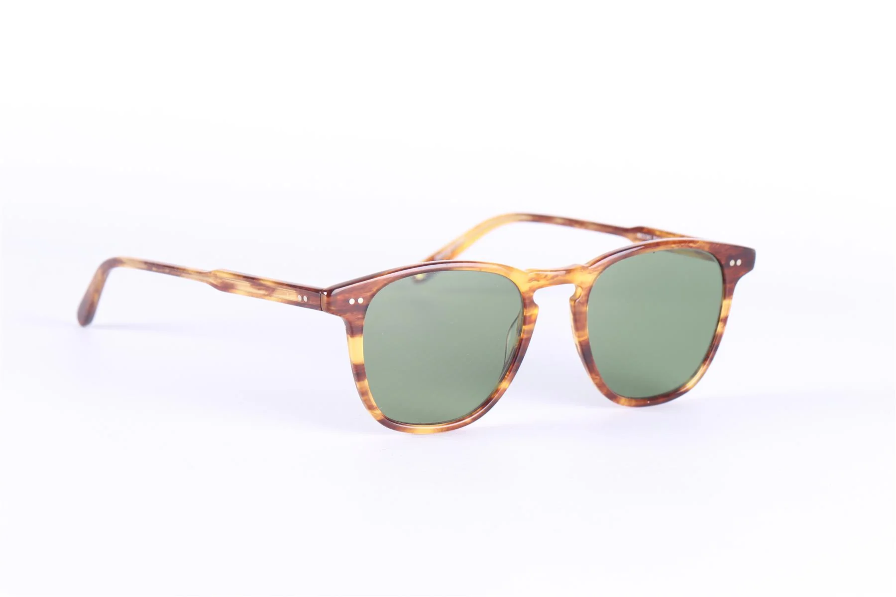GARRETT LEIGHT BROWN SQUARE FRAME ACETATE SUNGLASSES - Image 2