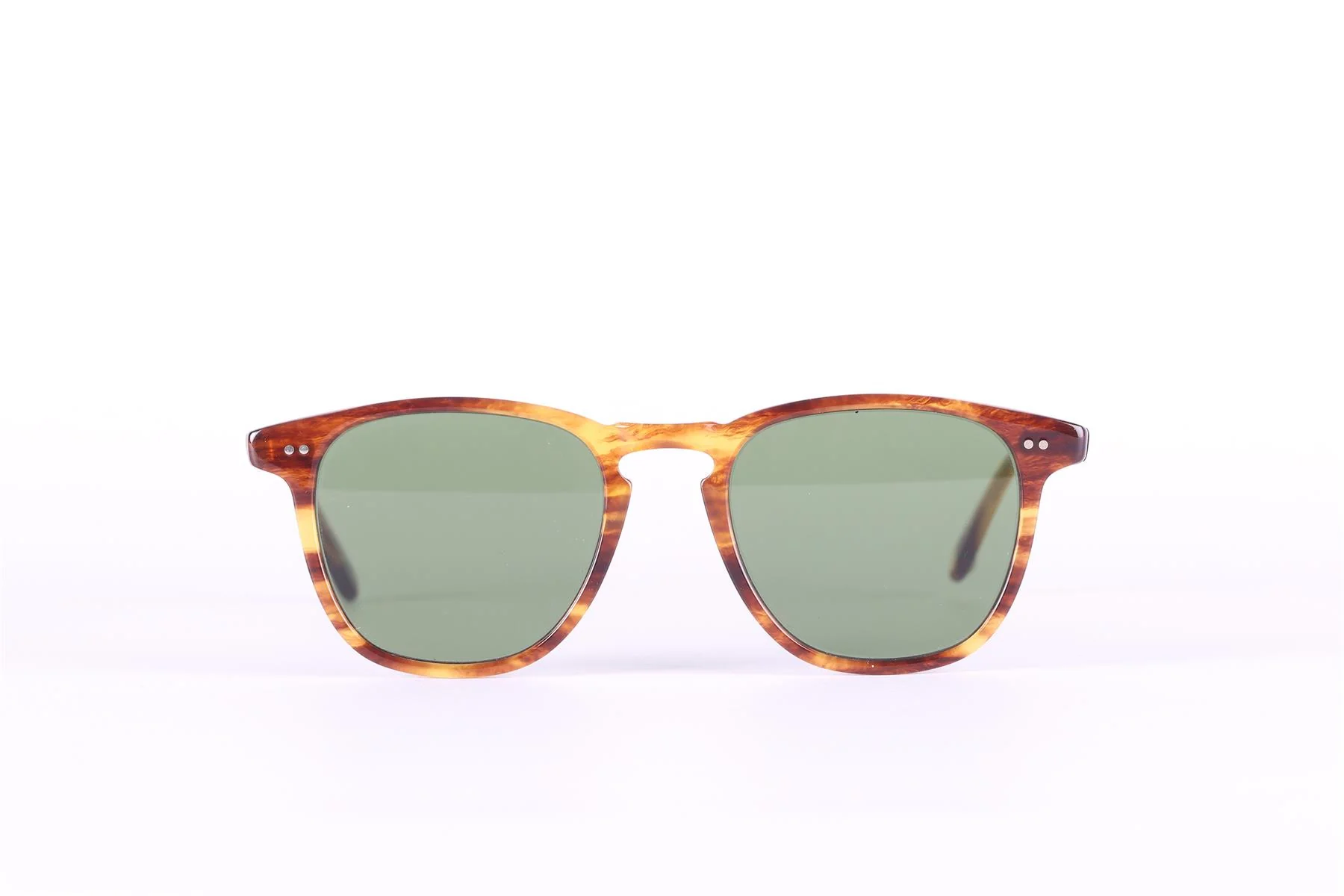 GARRETT LEIGHT BROWN SQUARE FRAME ACETATE SUNGLASSES - Image 3