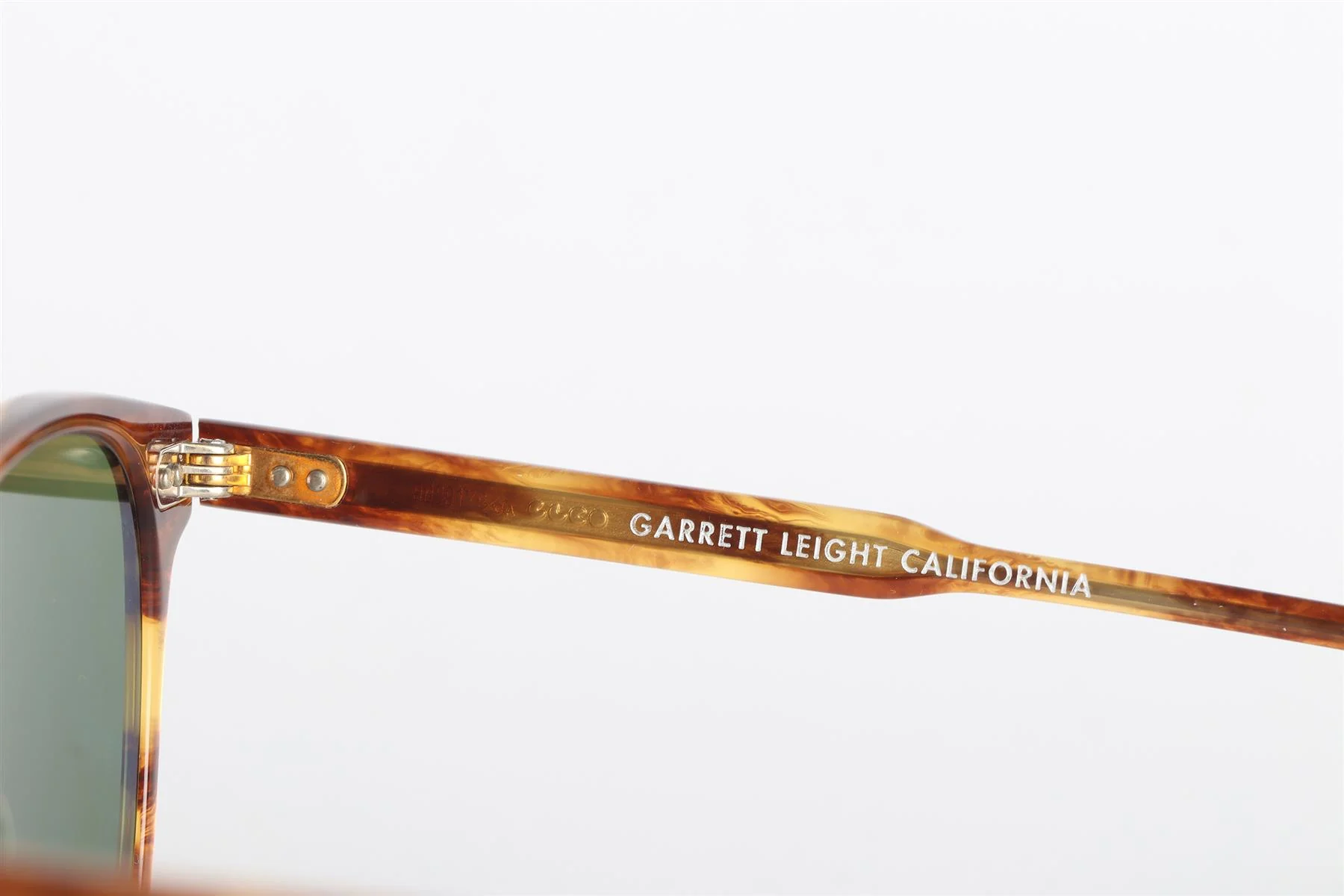 GARRETT LEIGHT BROWN SQUARE FRAME ACETATE SUNGLASSES - Image 6
