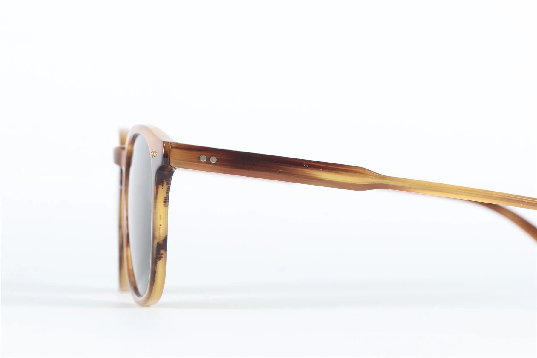 GARRETT LEIGHT BROWN SQUARE FRAME ACETATE SUNGLASSES - Image 5