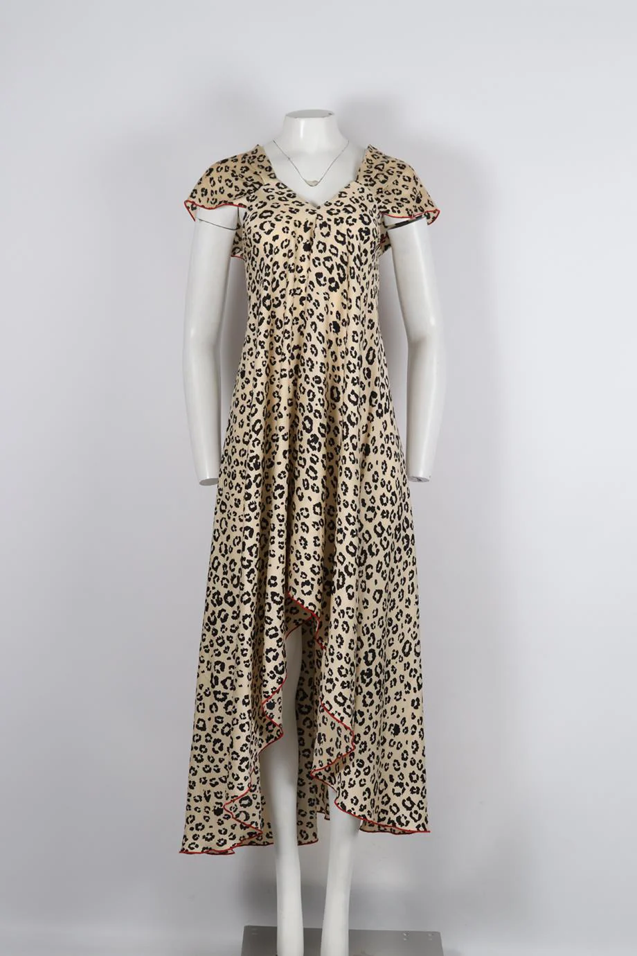 GEM LONDON LEOPARD PRINT CREPE MAXI DRESS SMALL - Image 2