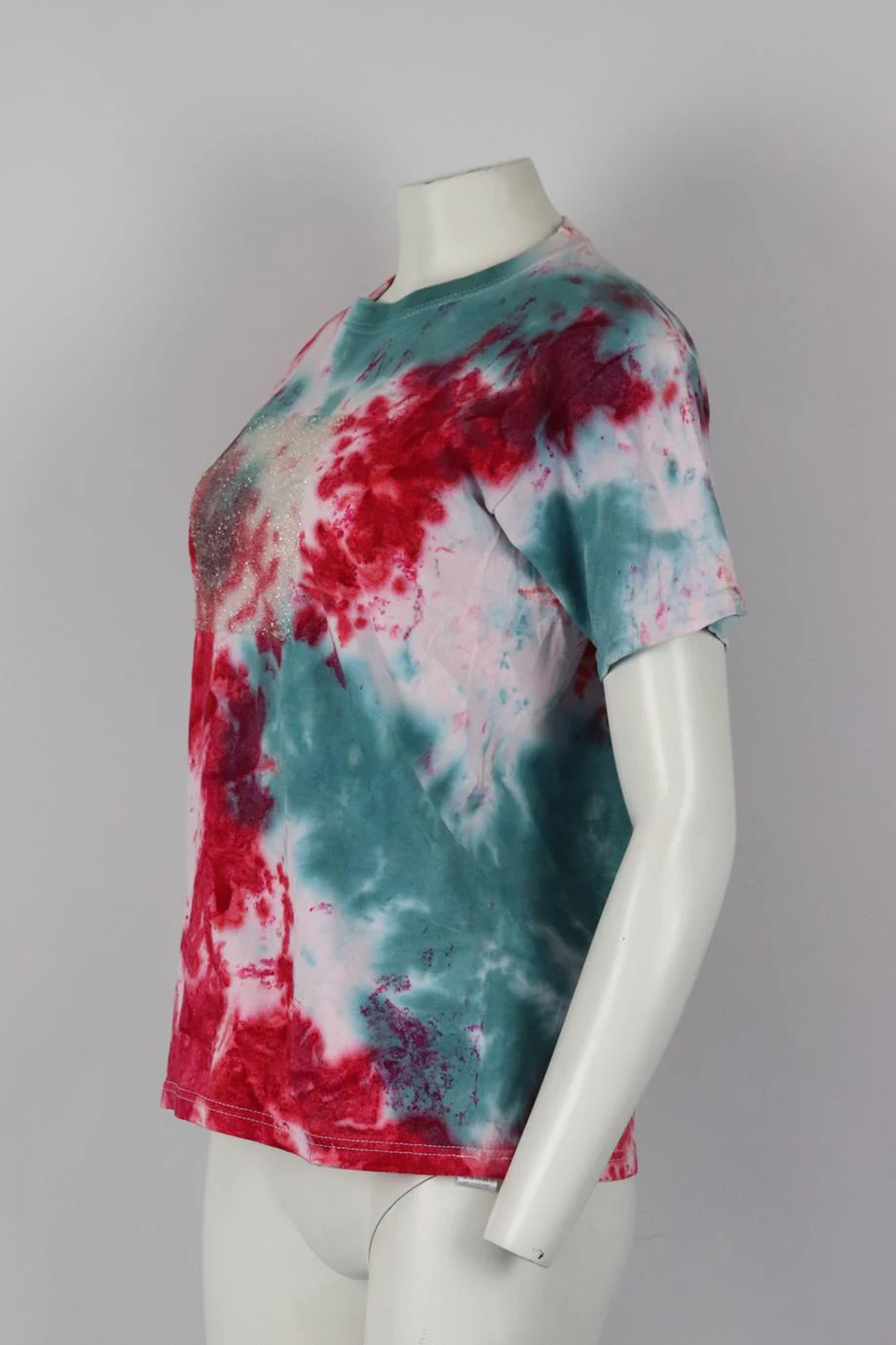 GERMANIER EMBELLISHED TIE DYED COTTON JERSEY T-SHIRT MEDIUM - Image 3