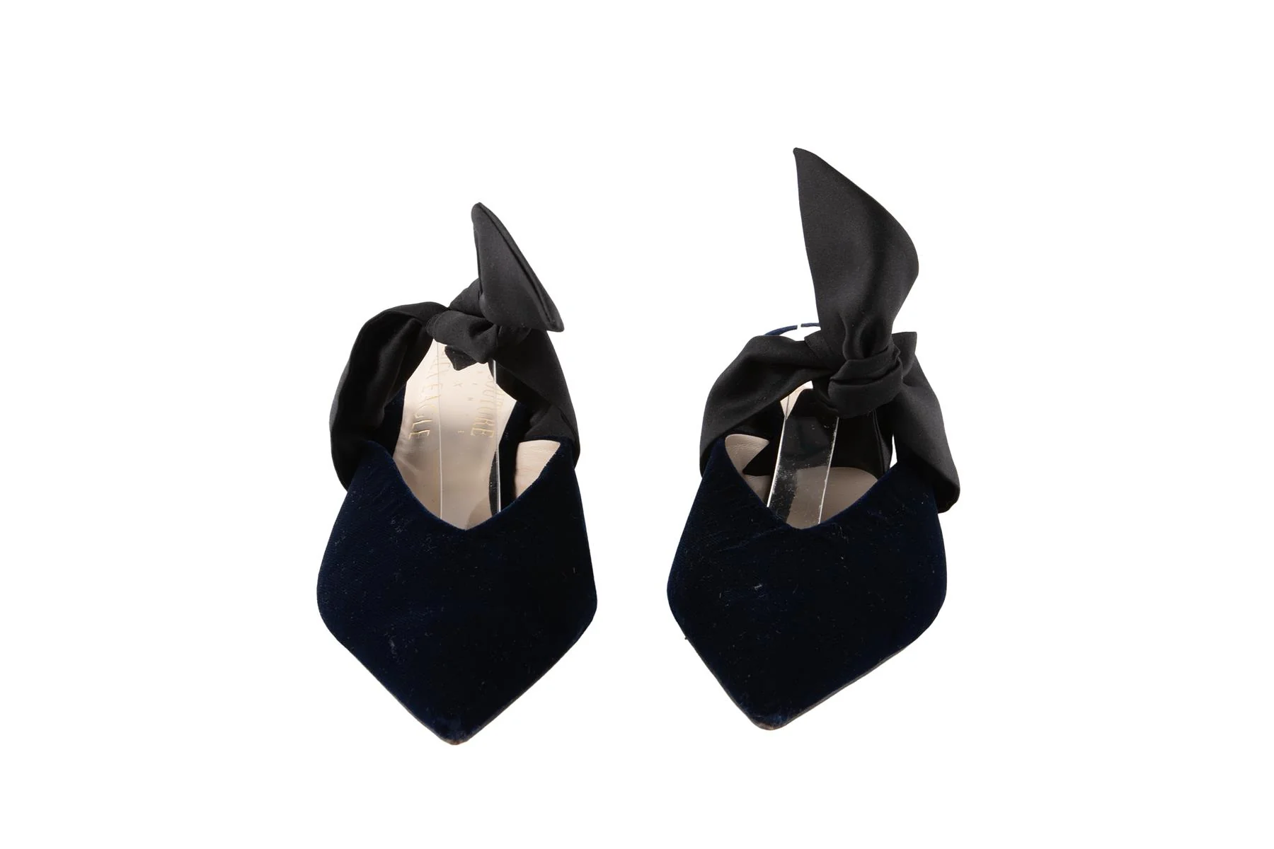GIA COUTURE + ALEX EAGLE NAVY VELVET PUMPS EU 39 UK 6 US 9 - Image 3