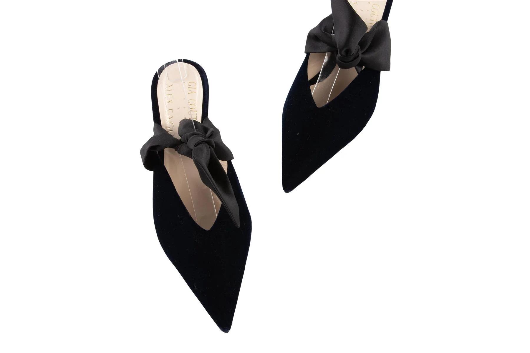 GIA COUTURE + ALEX EAGLE NAVY VELVET PUMPS EU 39 UK 6 US 9 - Image 4