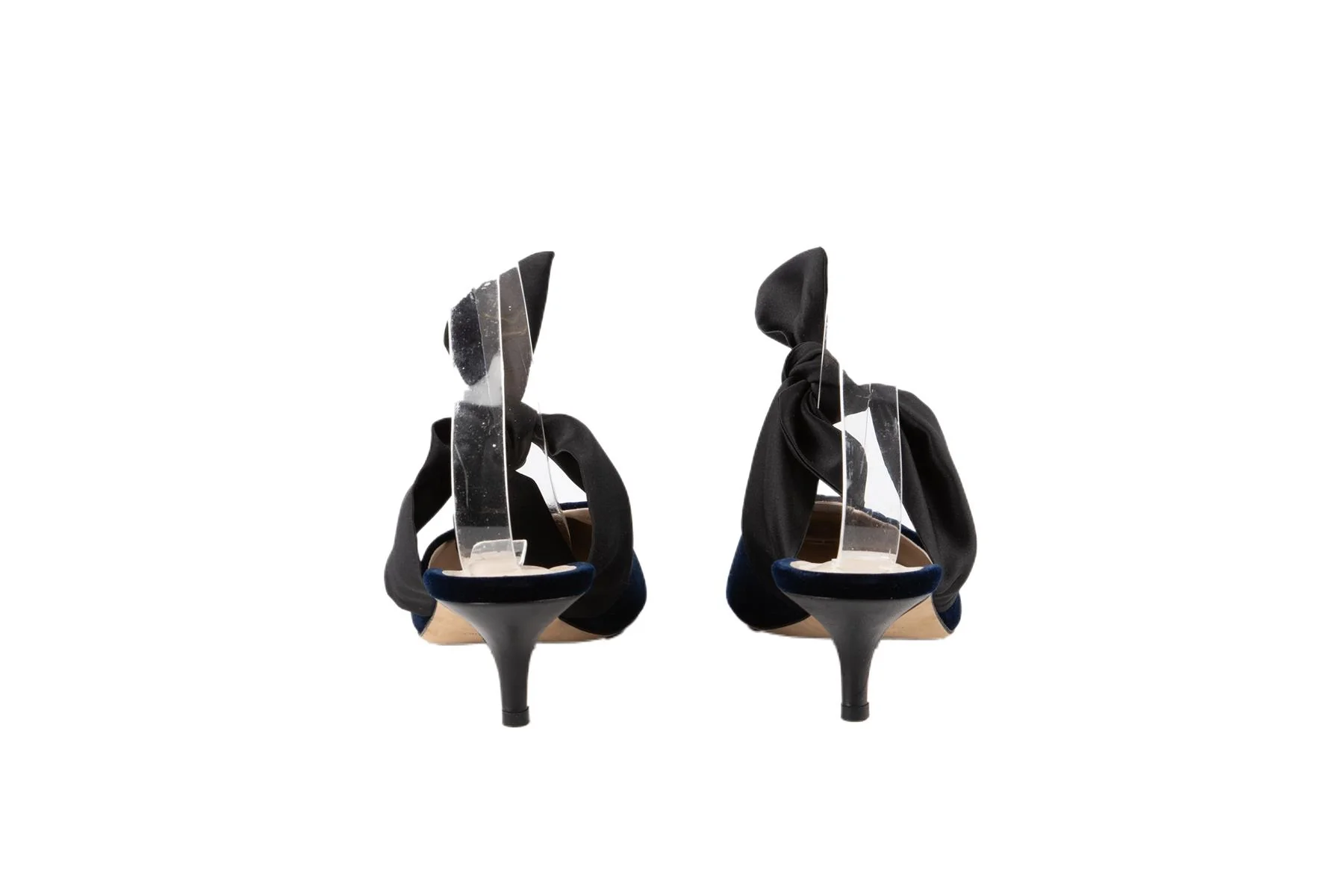 GIA COUTURE + ALEX EAGLE NAVY VELVET PUMPS EU 39 UK 6 US 9 - Image 5