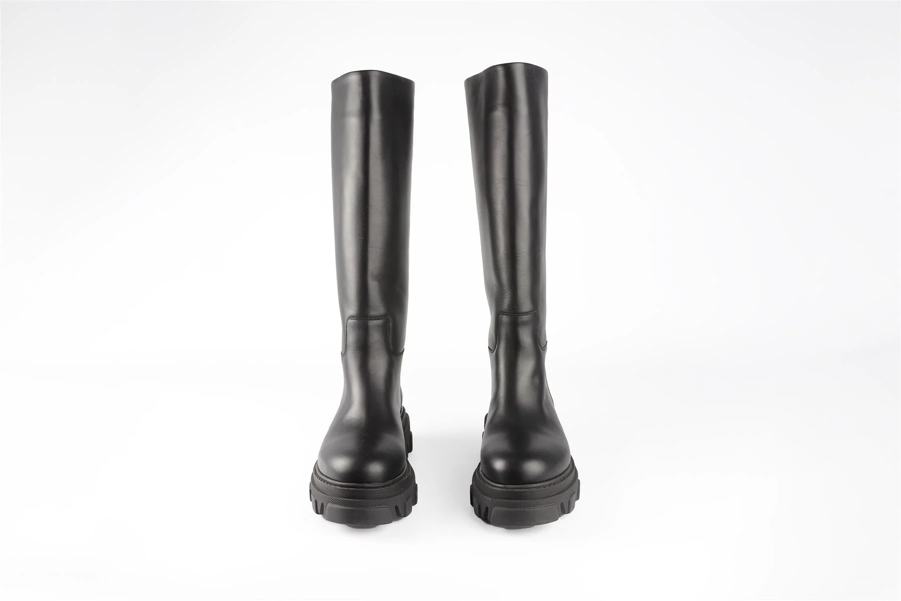 GIA + PERNILLE TEISBAEK BLACK LEATHER KNEE HIGH BOOTS EU 37 UK 4 - Image 3